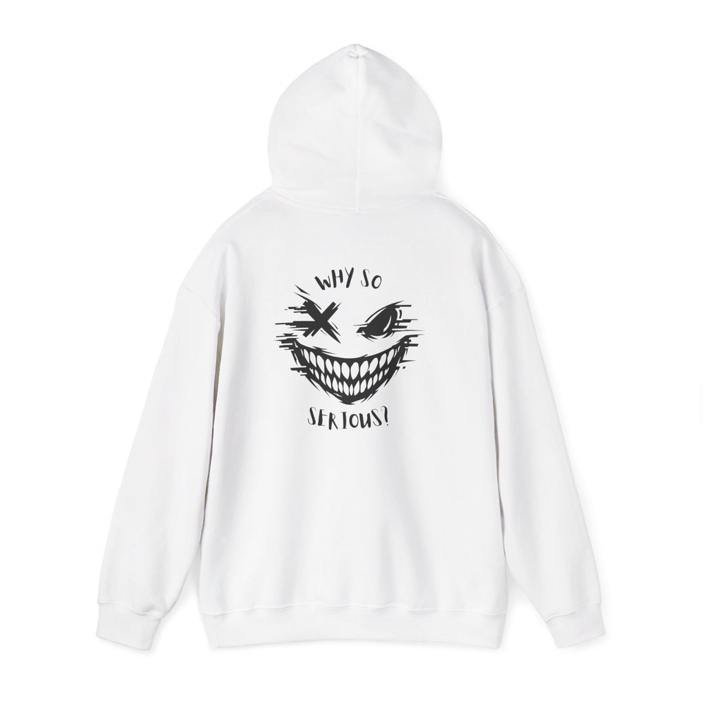 Hoodie — Distressed Grin 'Who’s Serious' Graphic Streetwear Hoodie