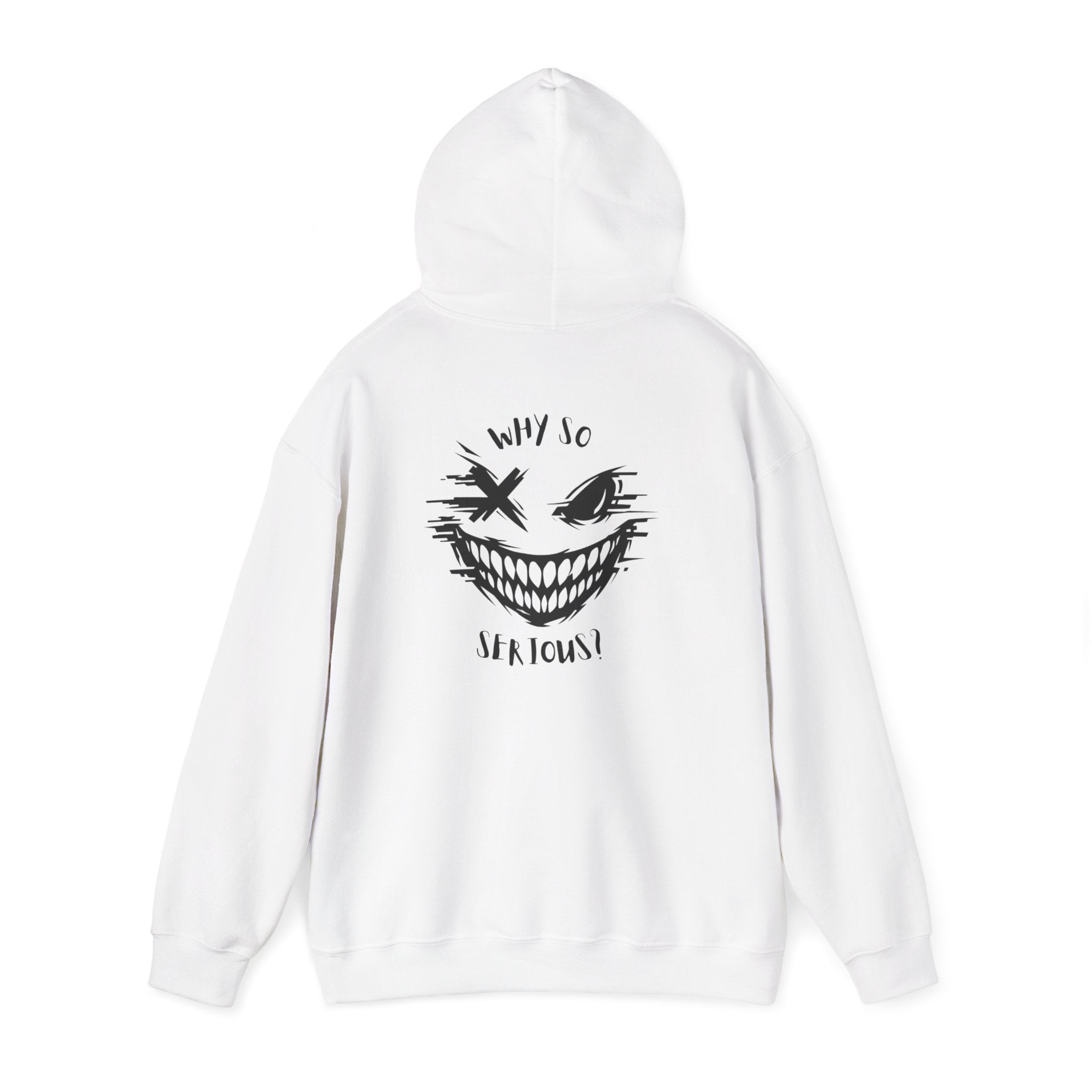 Hoodie — Distressed Grin 'Who’s Serious' Graphic Streetwear Hoodie