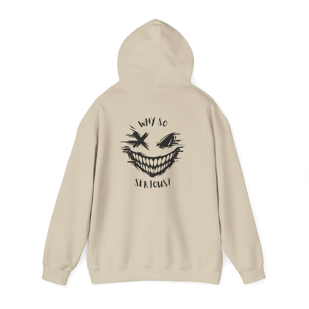 Hoodie — Distressed Grin 'Who’s Serious' Graphic Streetwear Hoodie