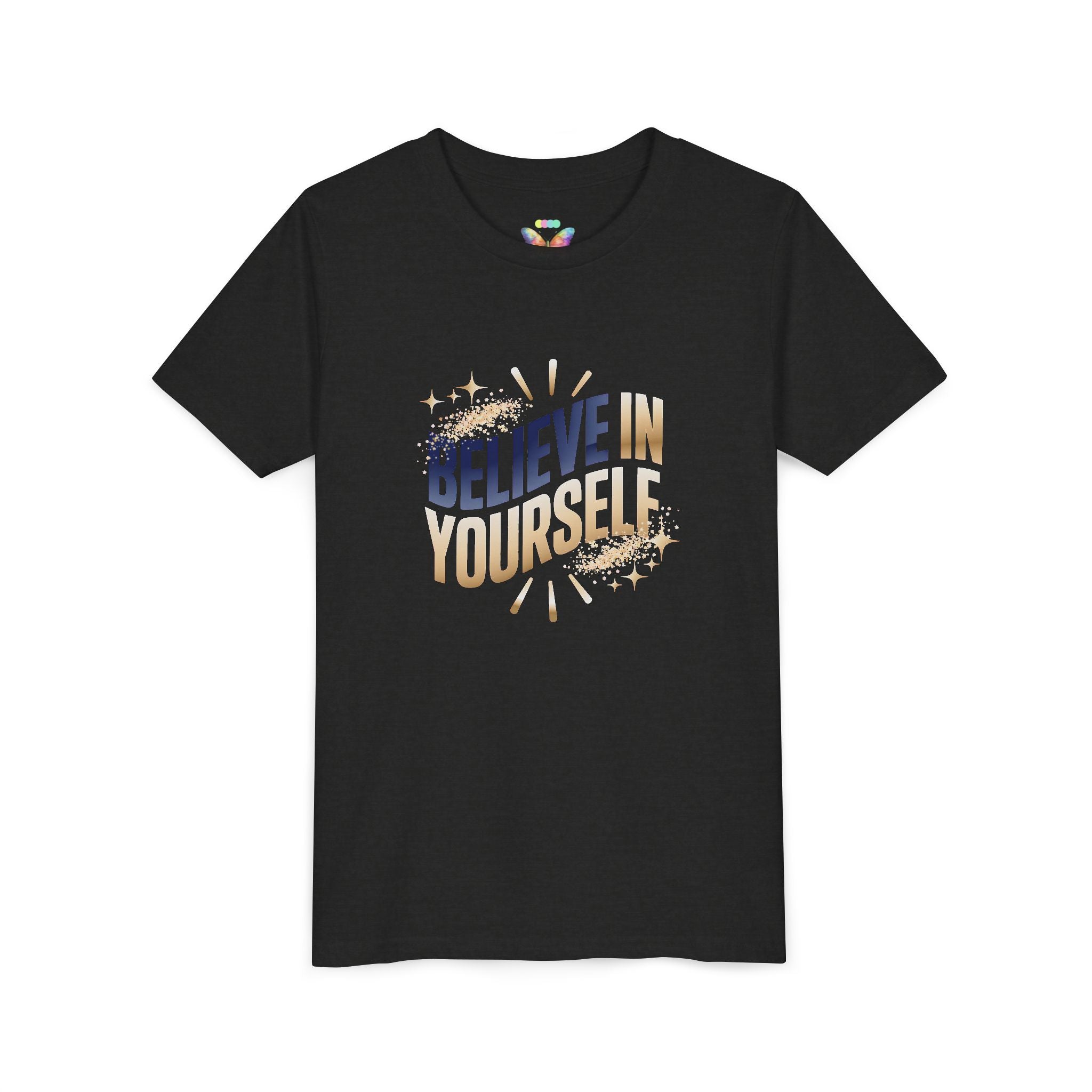 Youth Tee — "Believe in Yourself" Inspirational Motivational Kids Shirt