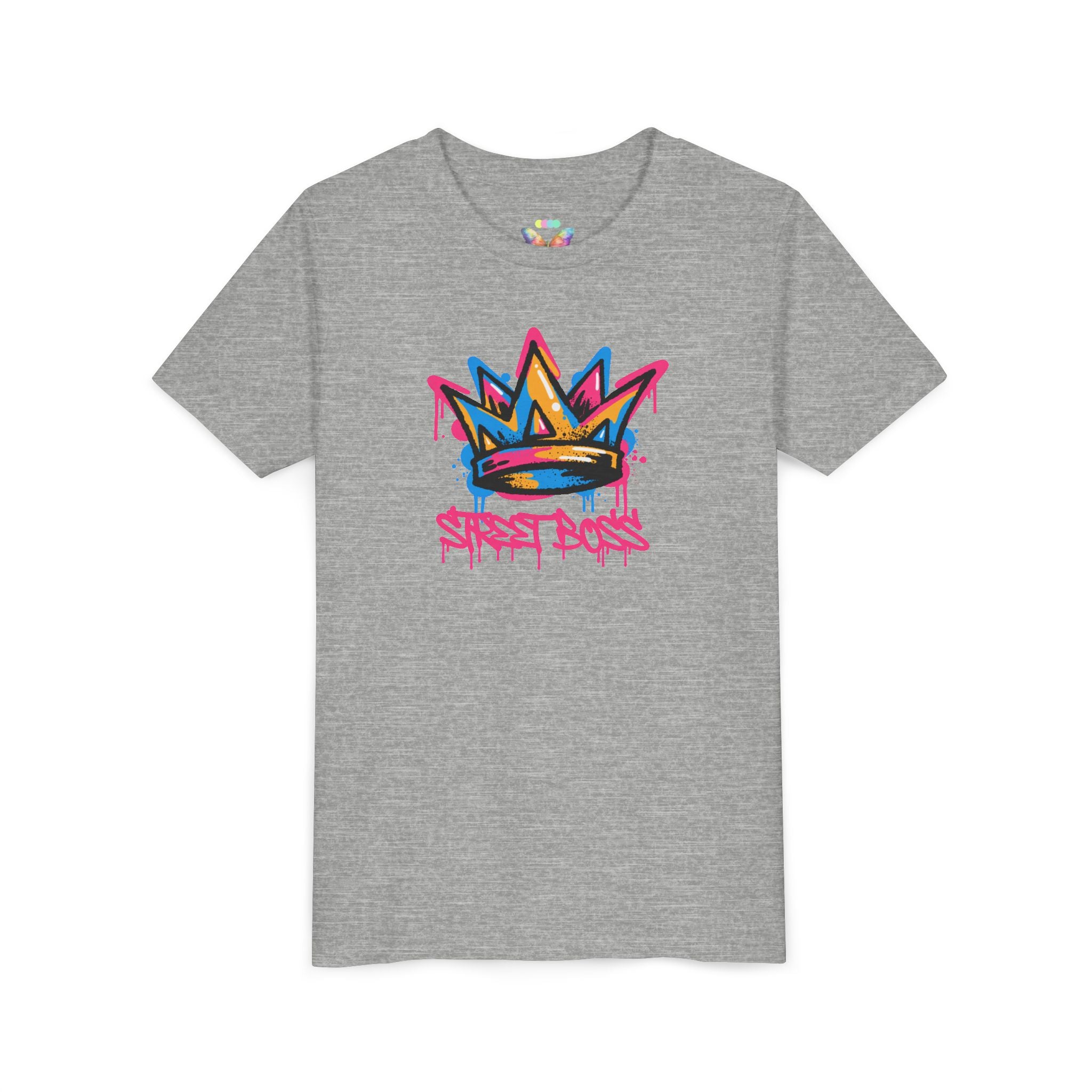 Youth Tee — Graffiti Crown “Street Boss” Kids T‑Shirt