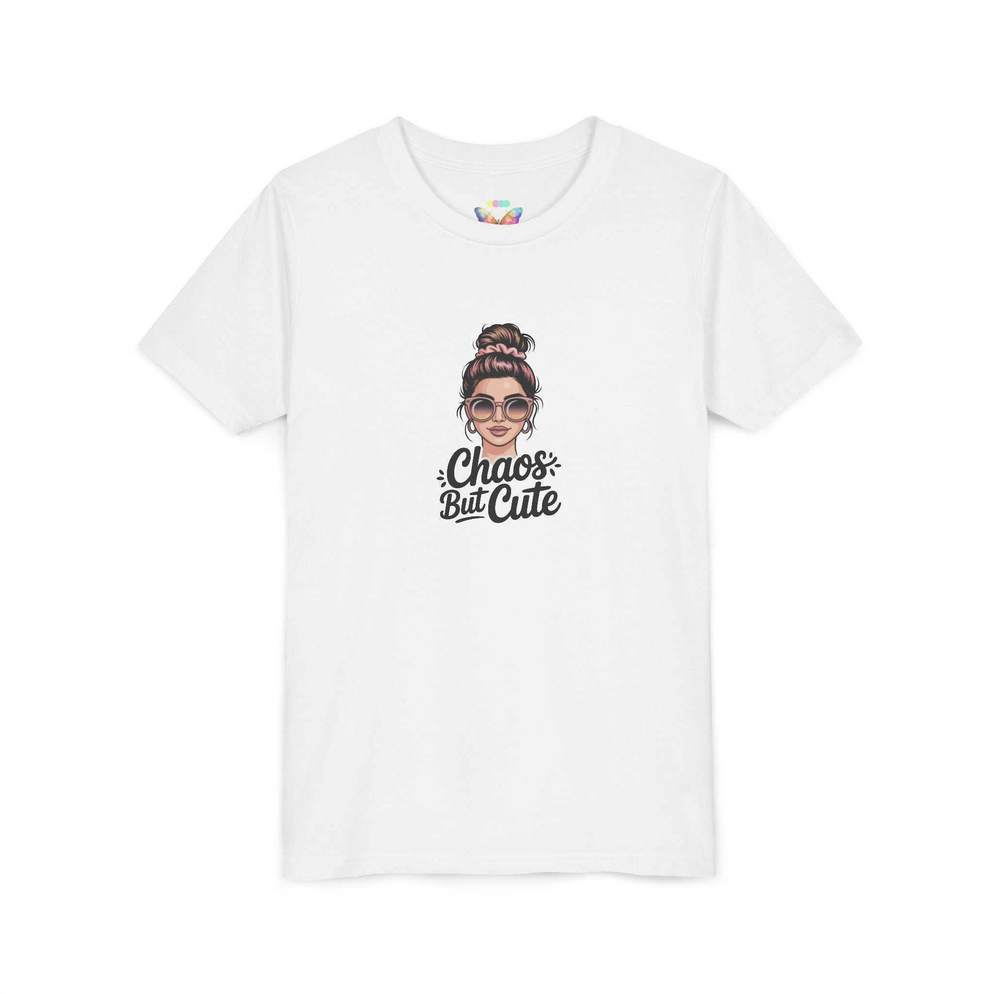 Youth Tee - "Chaos But Cute" Graphic Girl T-Shirt