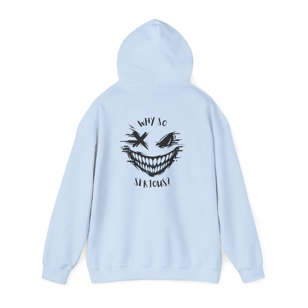 Hoodie — Distressed Grin 'Who’s Serious' Graphic Streetwear Hoodie