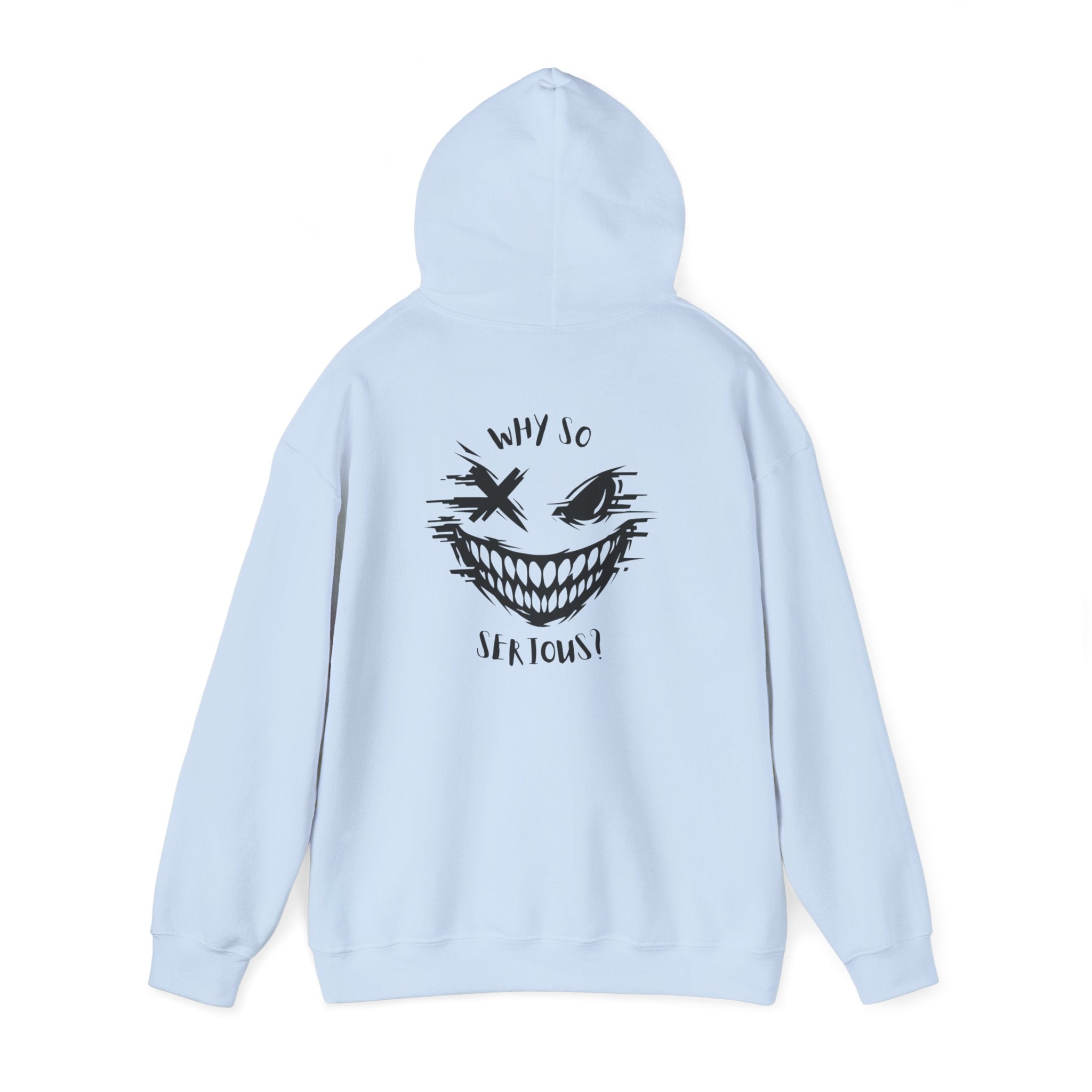 Hoodie — Distressed Grin 'Who’s Serious' Graphic Streetwear Hoodie