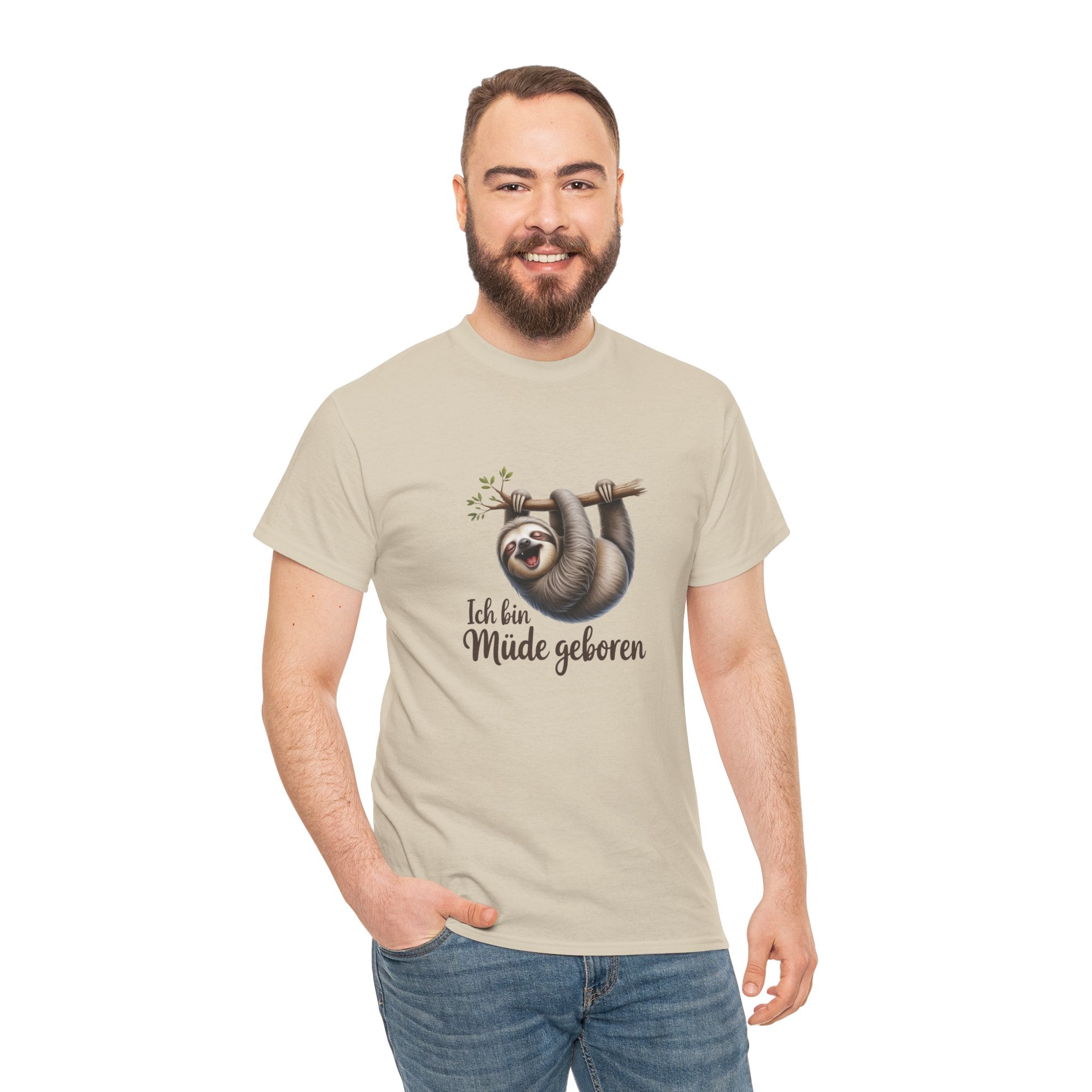 Herren Tshirt — "Ich bin Müde geboren"