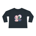 Magic Girl Toddler Long Sleeve Tee — Pastel Rainbow Unicorn Wand Design