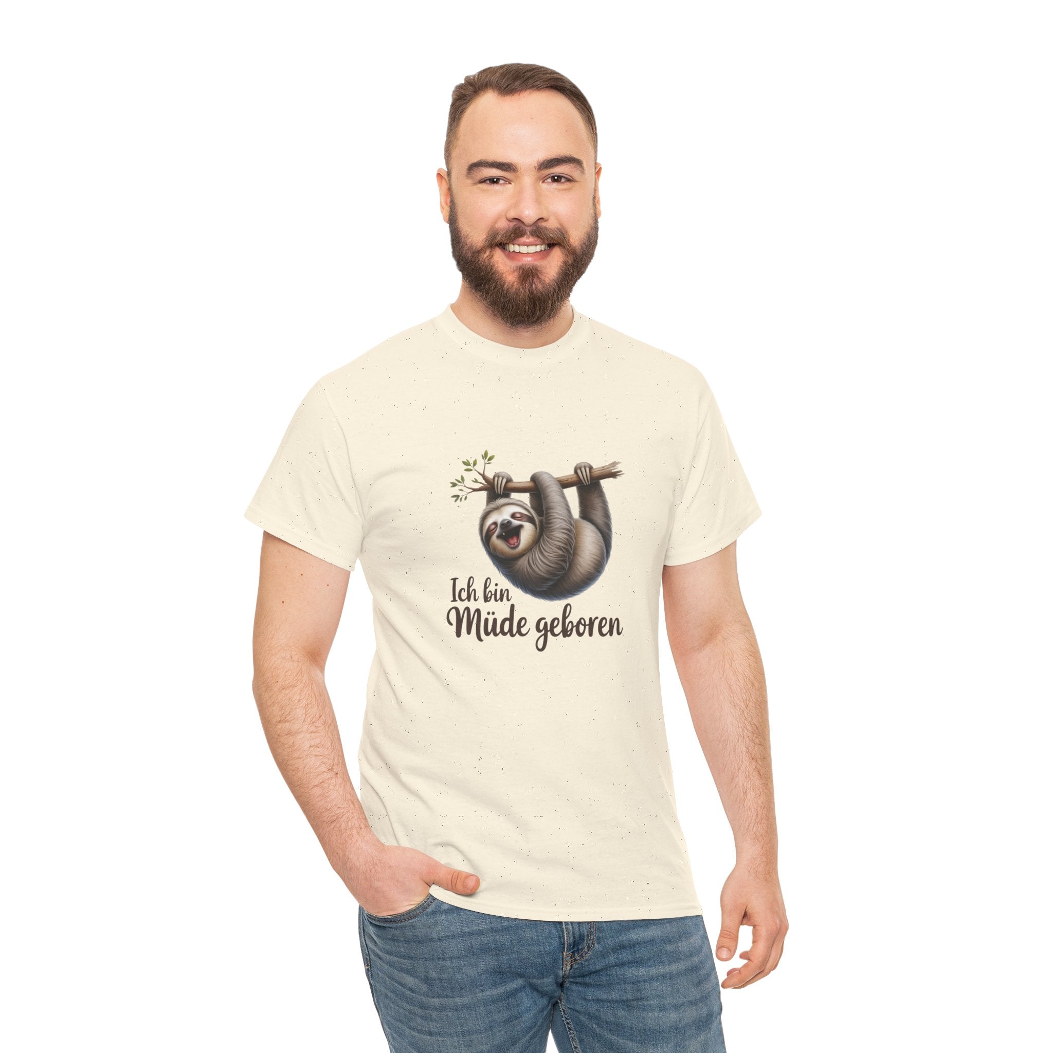 Herren Tshirt — "Ich bin Müde geboren"