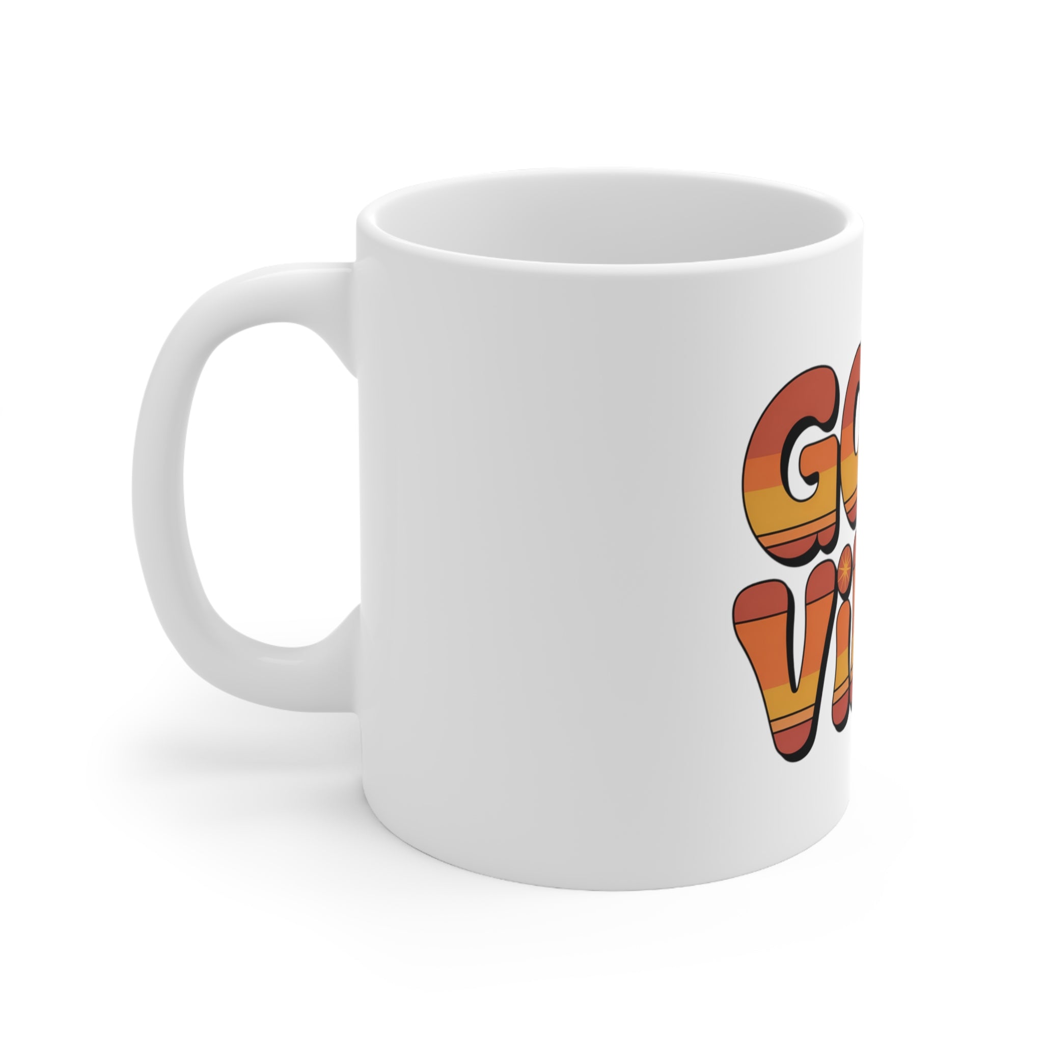 Good Vibes Retro Keramik Tasse - 300ml