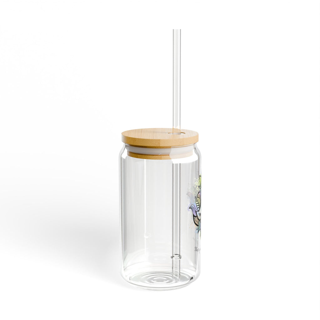 Mystic Eye Lotus Design 470ml Glass