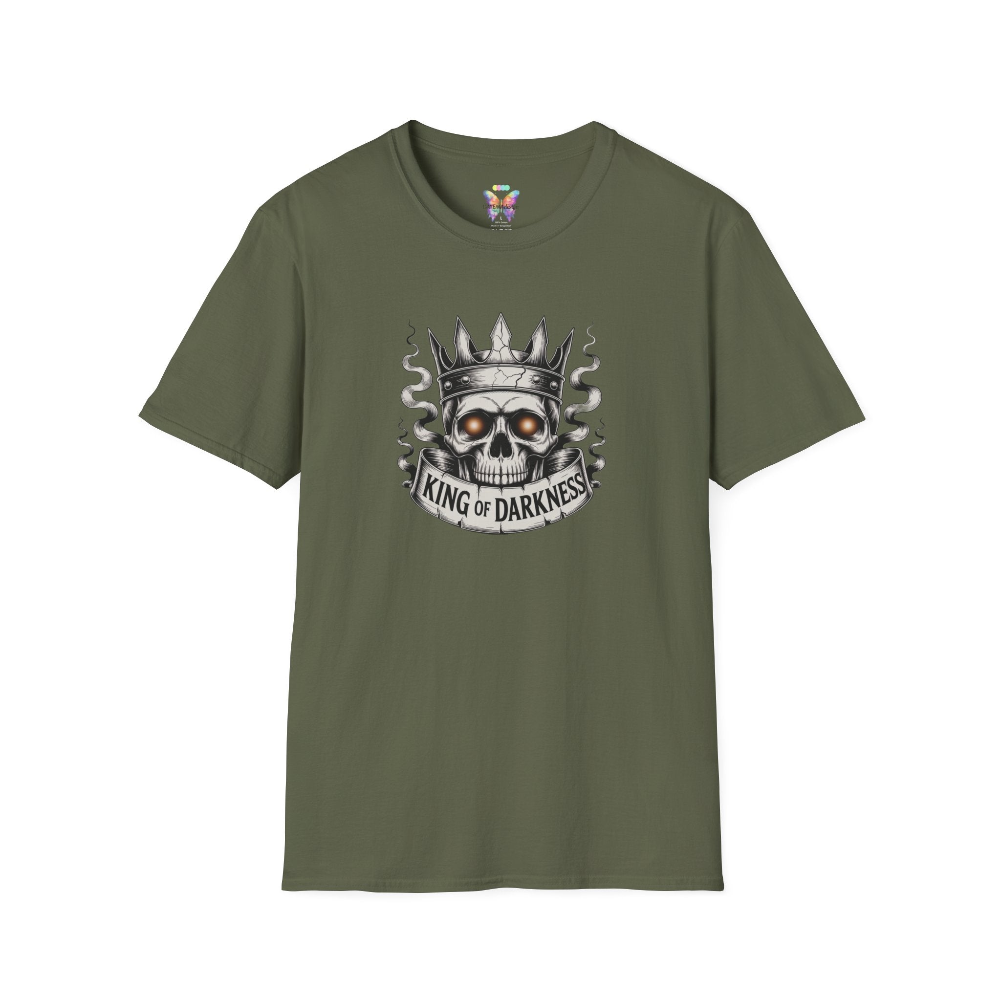 King of Darkness Skull T-Shirt — Gothic Crown Graphic Tee