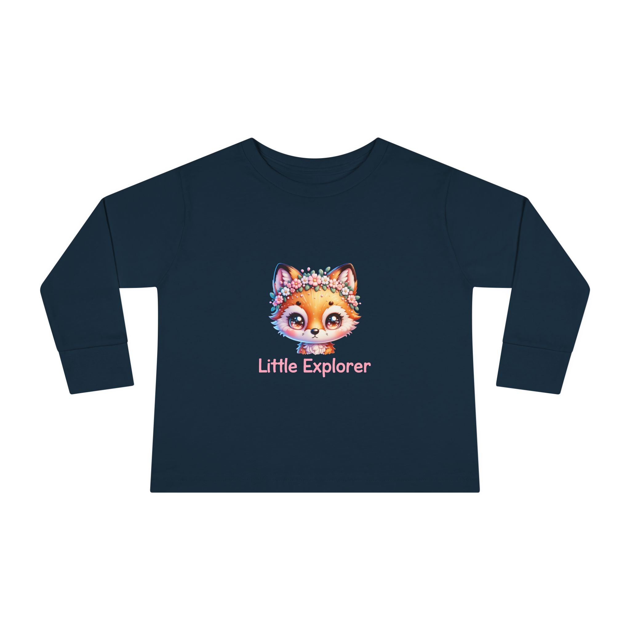 Toddler Tee — 'Little Explorer' Fox Long Sleeve Shirt