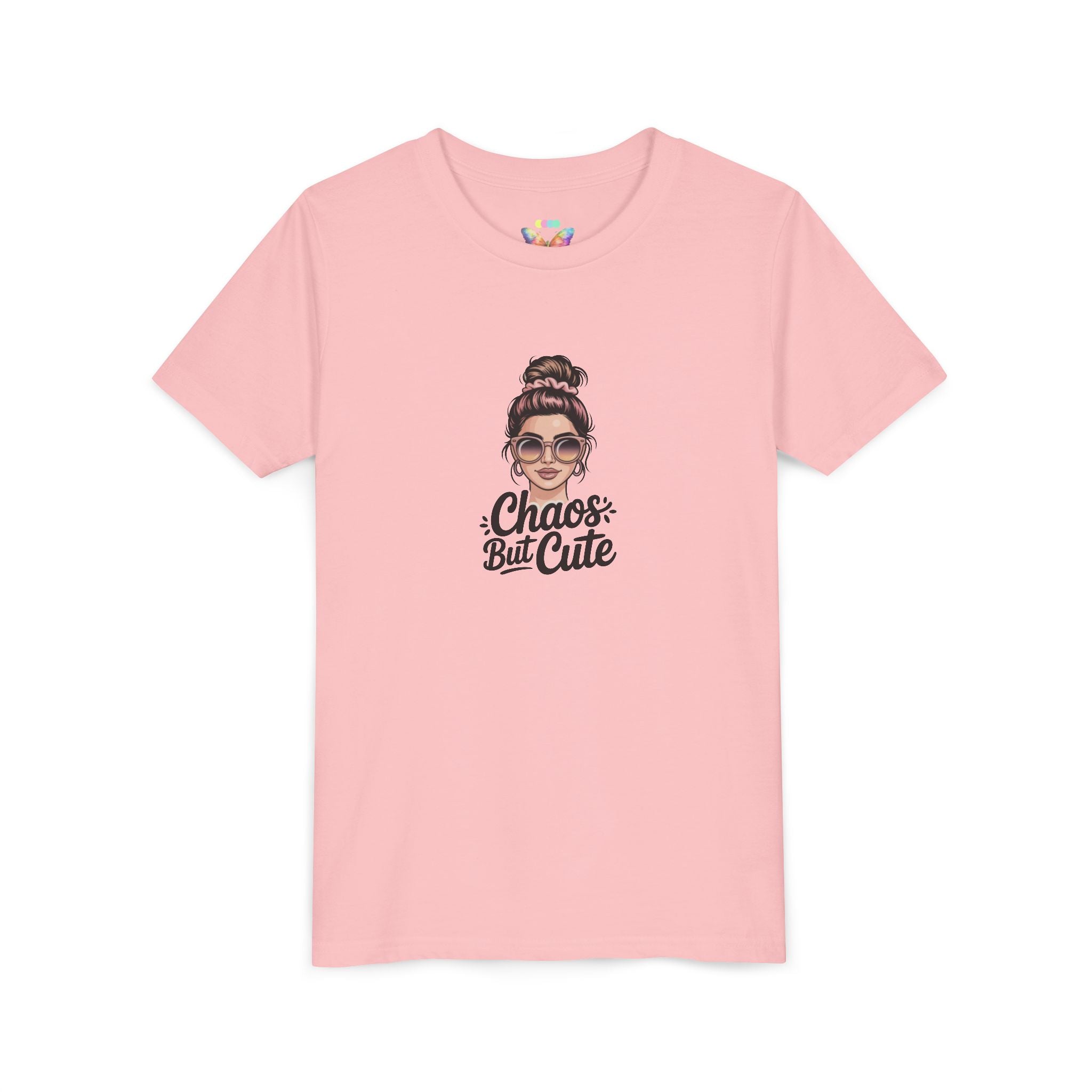 Youth Tee - "Chaos But Cute" Graphic Girl T-Shirt