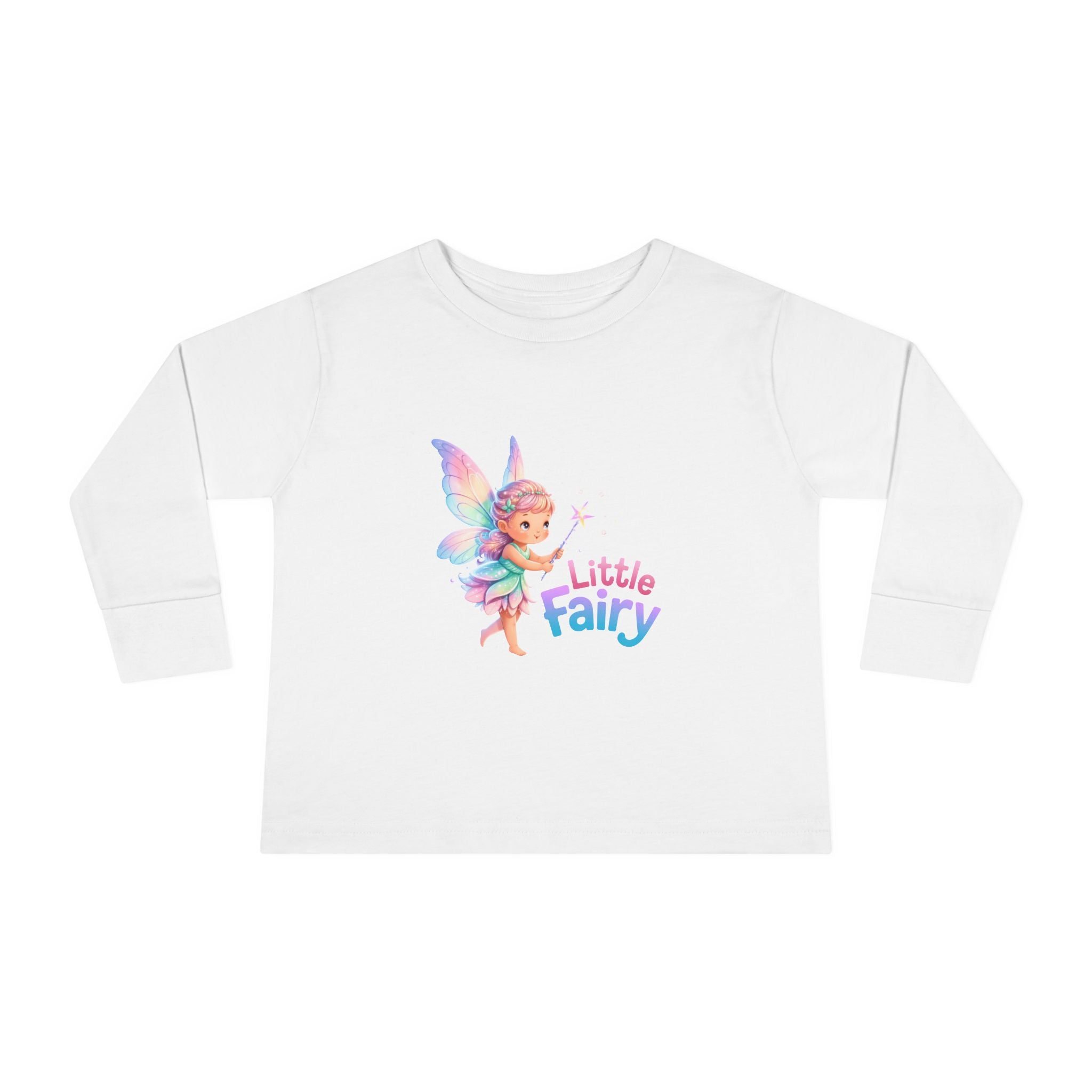 Little Fairy Toddler Long Sleeve Tee — Cute Pastel Fairy Shirt for Babies & Toddlers