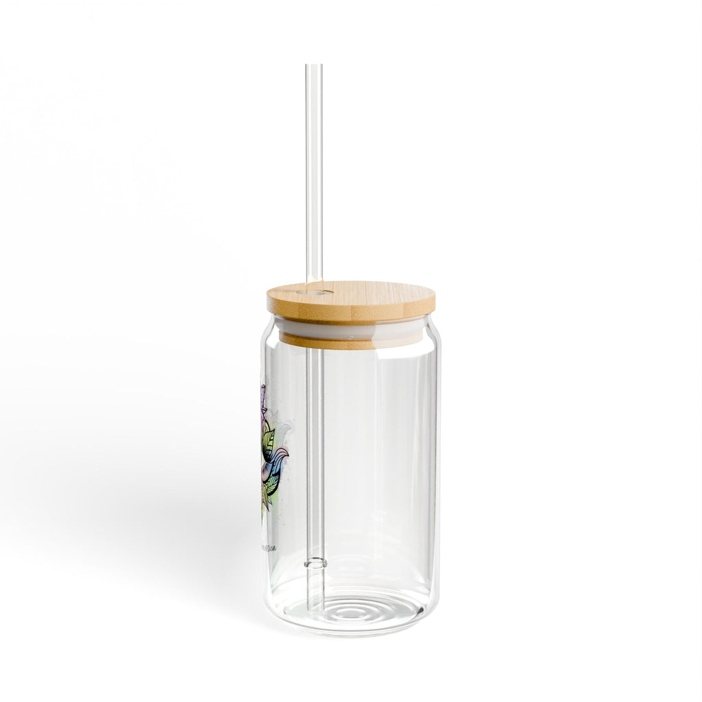Mystic Eye Lotus Design 470ml Glass