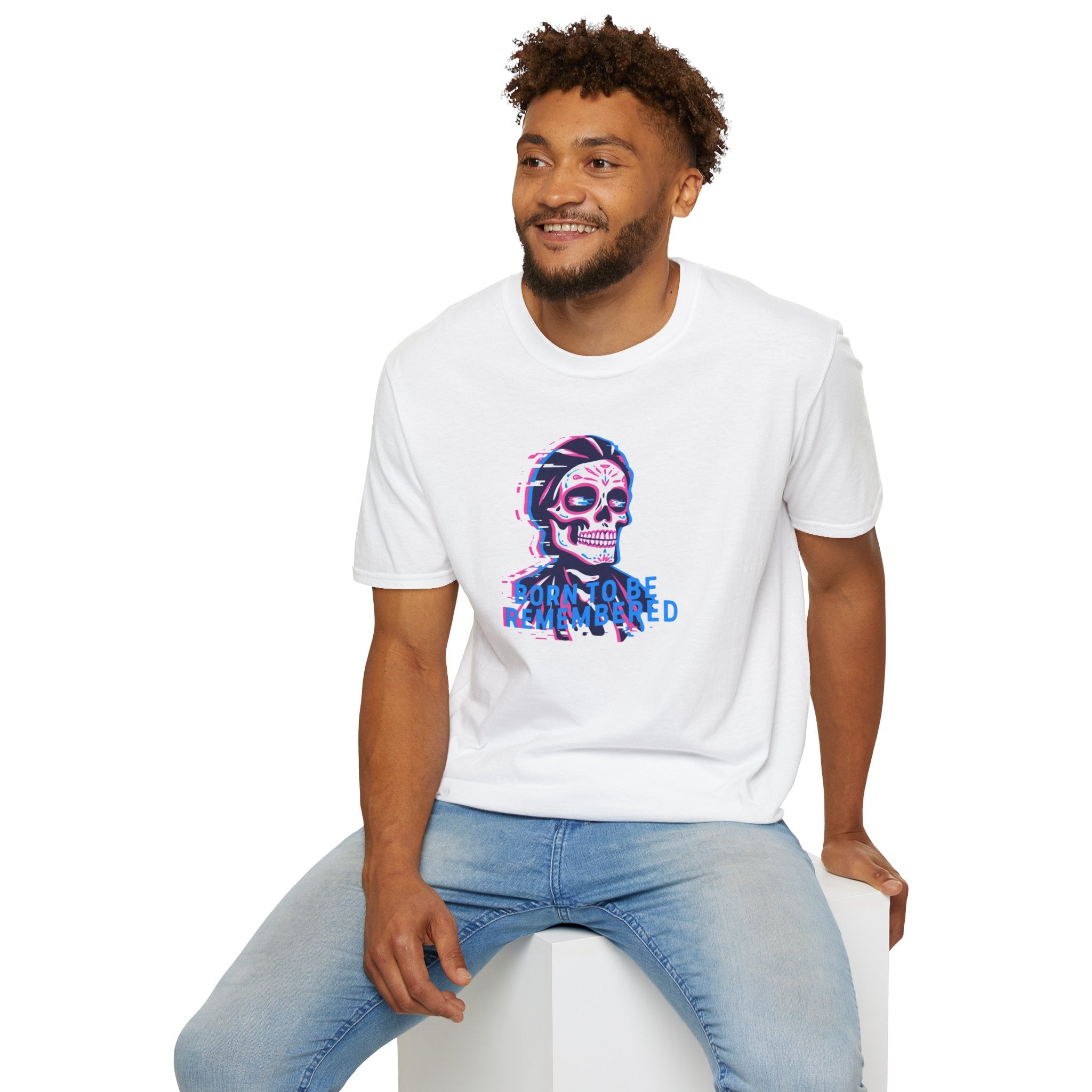 Glitch Skull Tee - "Born to be Remembered"