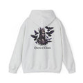 Queen of Chaos Hoodie — Gothic Crow Queen Graphic Hooded Sweatshirt