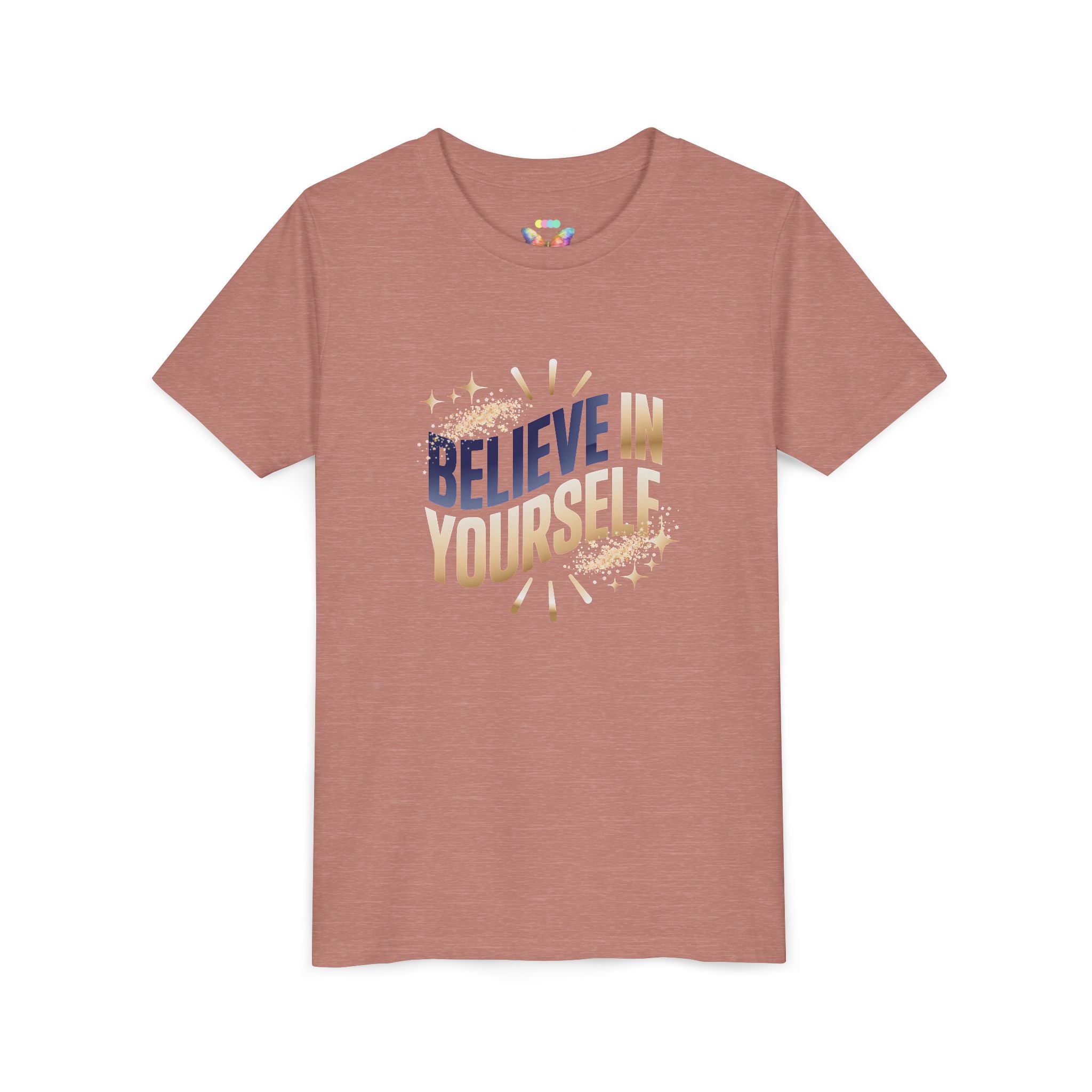 Youth Tee — "Believe in Yourself" Inspirational Motivational Kids Shirt
