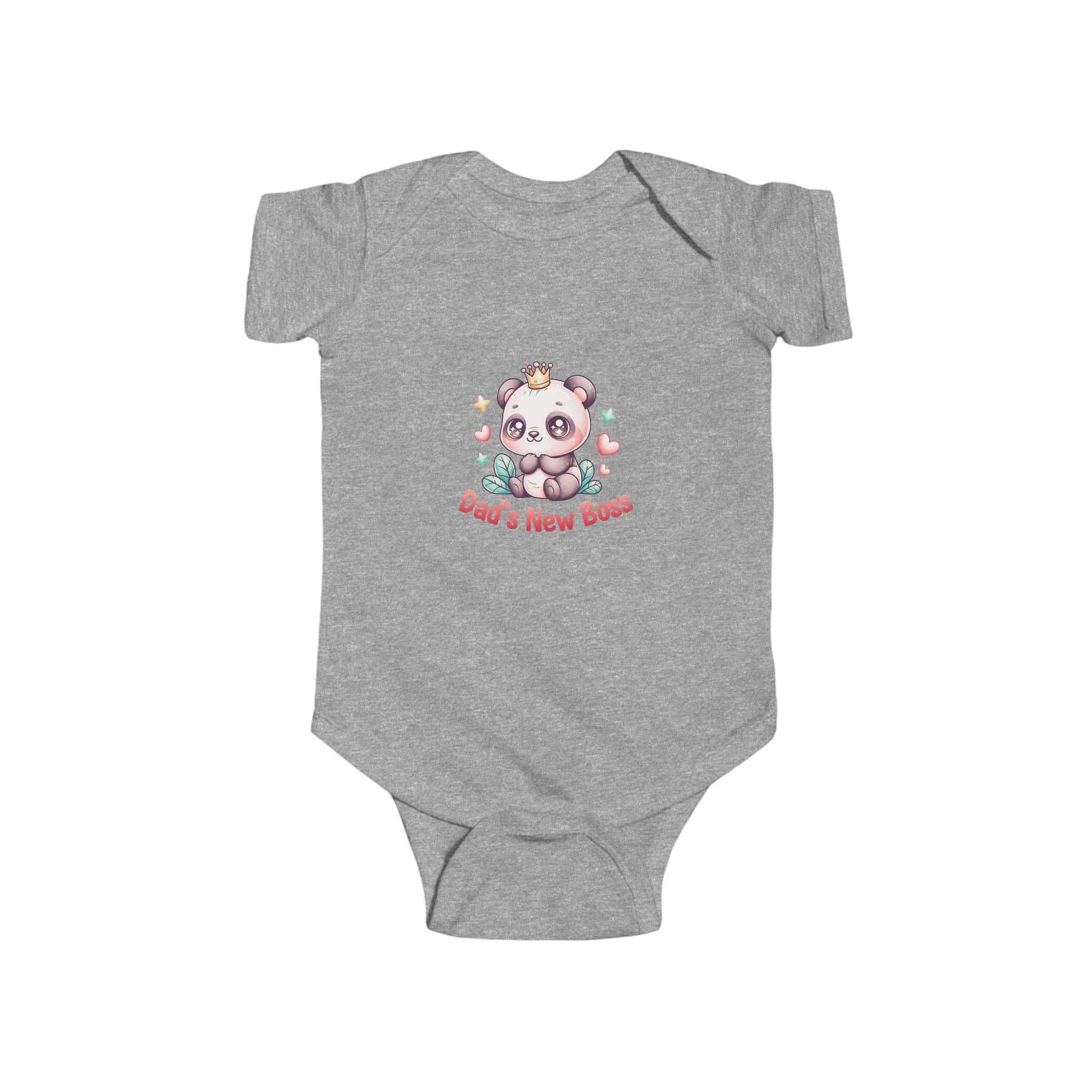 Dad's New Boss Infant Bodysuit — Cute Panda Baby Onesie