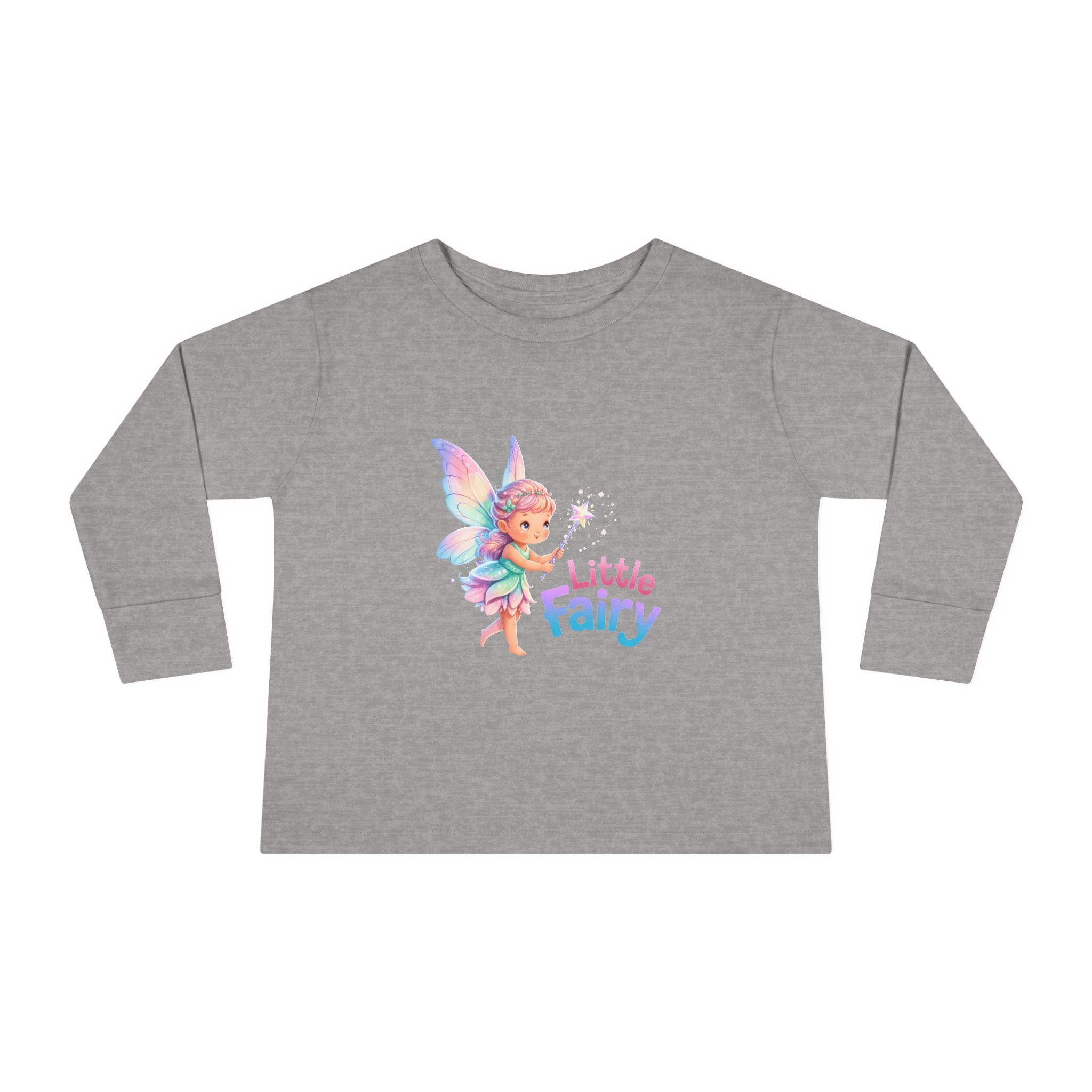 Little Fairy Toddler Long Sleeve Tee — Cute Pastel Fairy Shirt for Babies & Toddlers