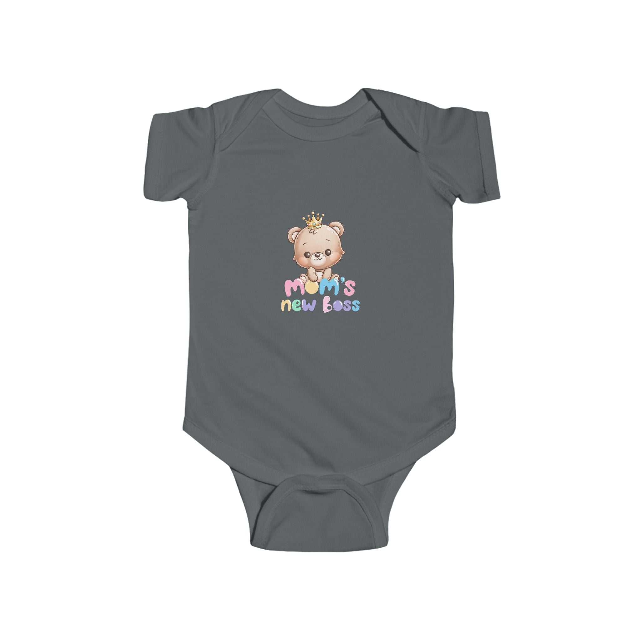 Baby Bodysuit — Cute Bear "Mom's New Boss" Baby One-Piece