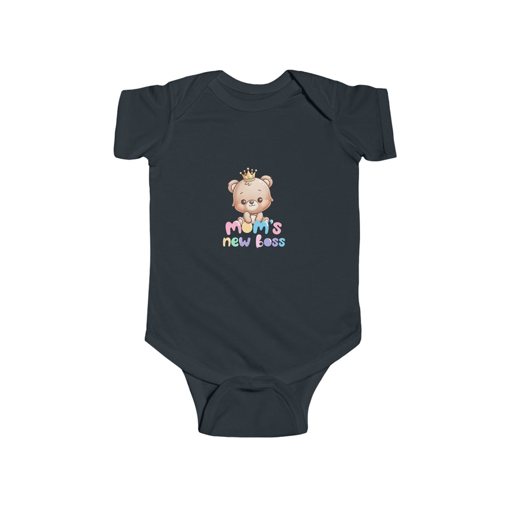 Baby Bodysuit — Cute Bear "Mom's New Boss" Baby One-Piece