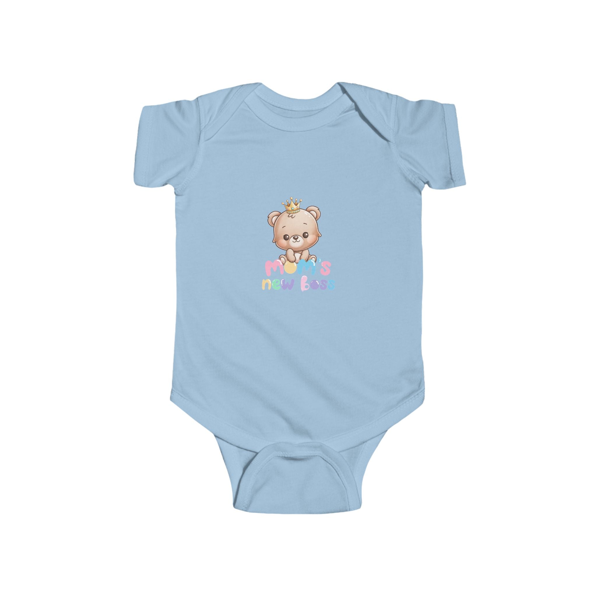 Baby Bodysuit — Cute Bear "Mom's New Boss" Baby One-Piece