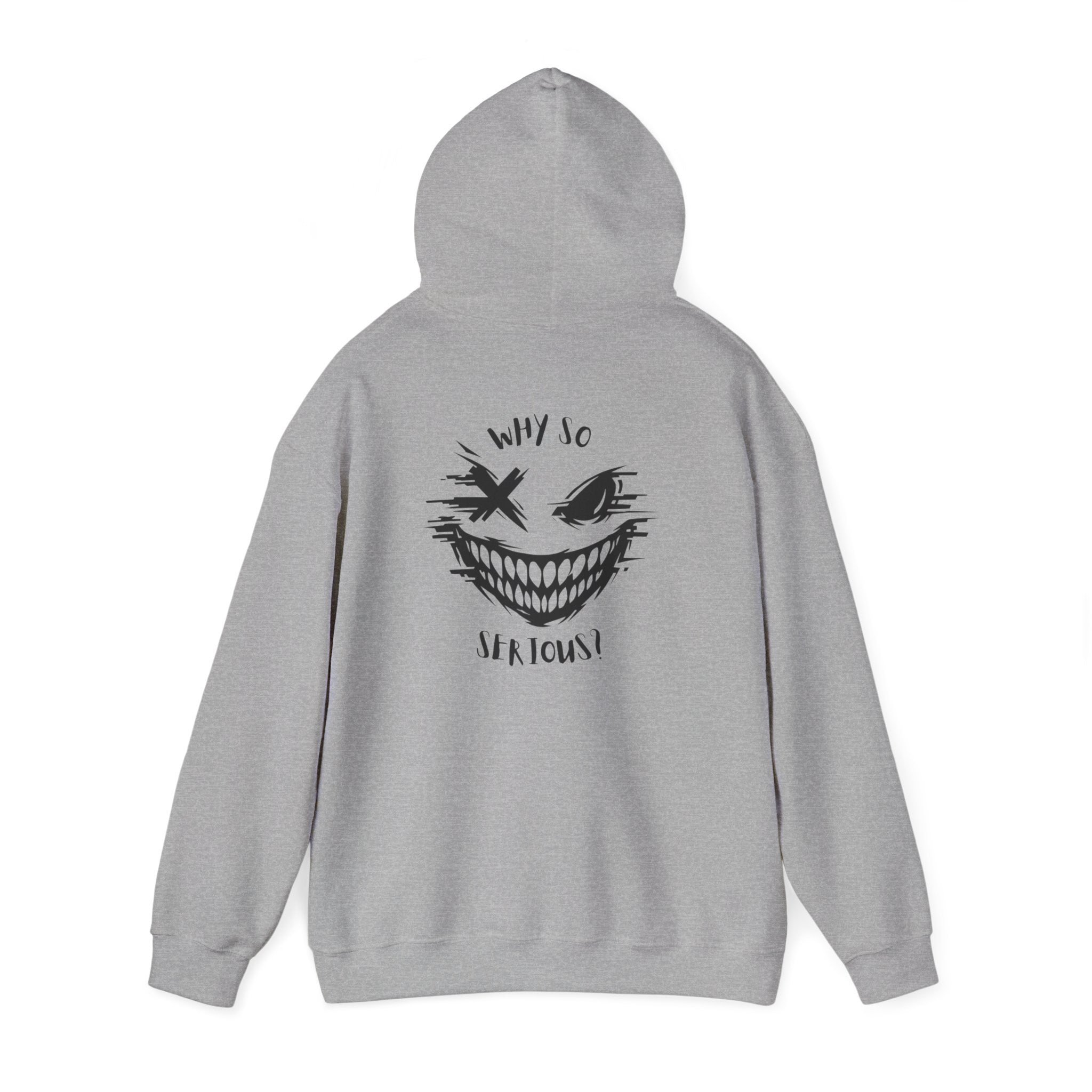 Hoodie — Distressed Grin 'Who’s Serious' Graphic Streetwear Hoodie