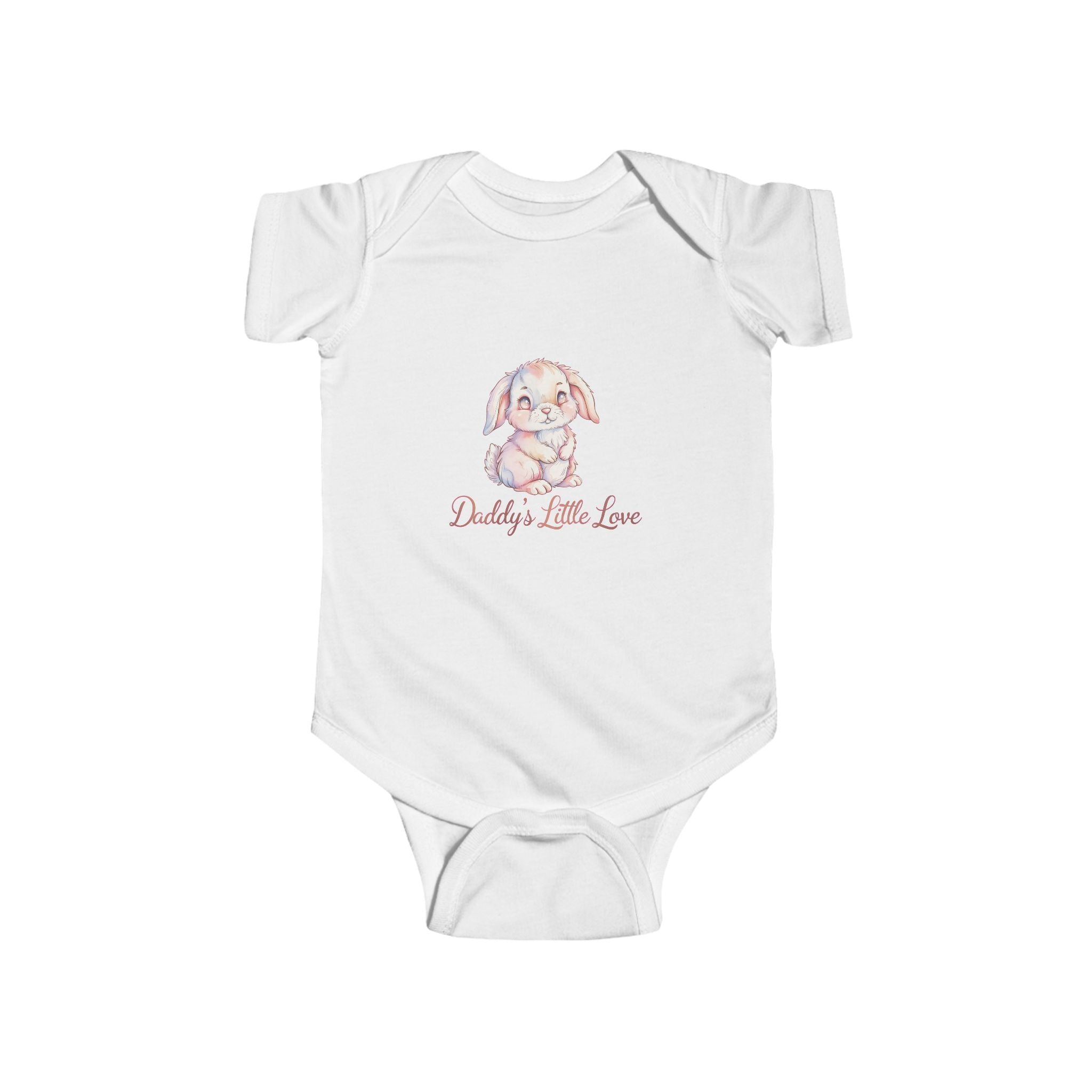 Baby Bodysuit — "Daddy's Little Love" Cute Pastel Bunny Newborn Onesie