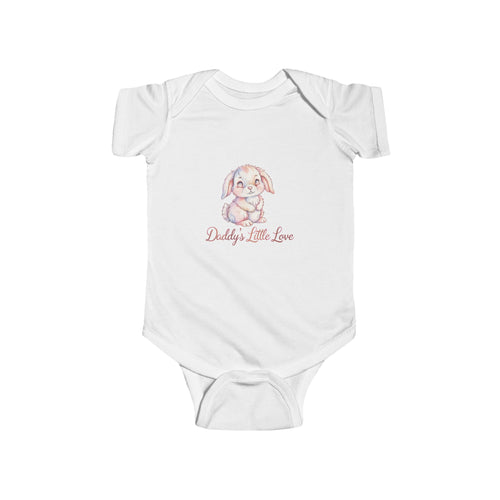 Baby Bodysuit — "Daddy's Little Love" Cute Pastel Bunny Newborn Onesie