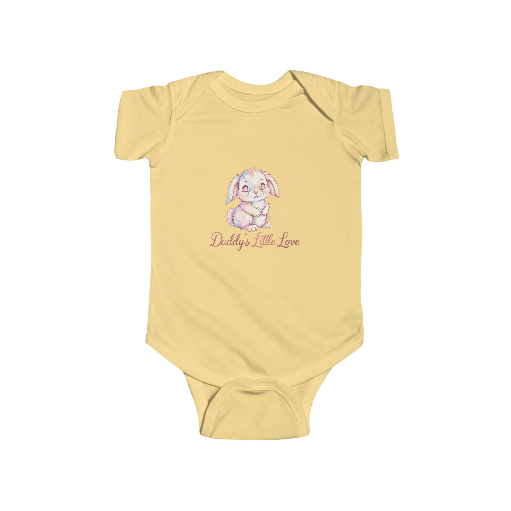 Baby Bodysuit — "Daddy's Little Love" Cute Pastel Bunny Newborn Onesie
