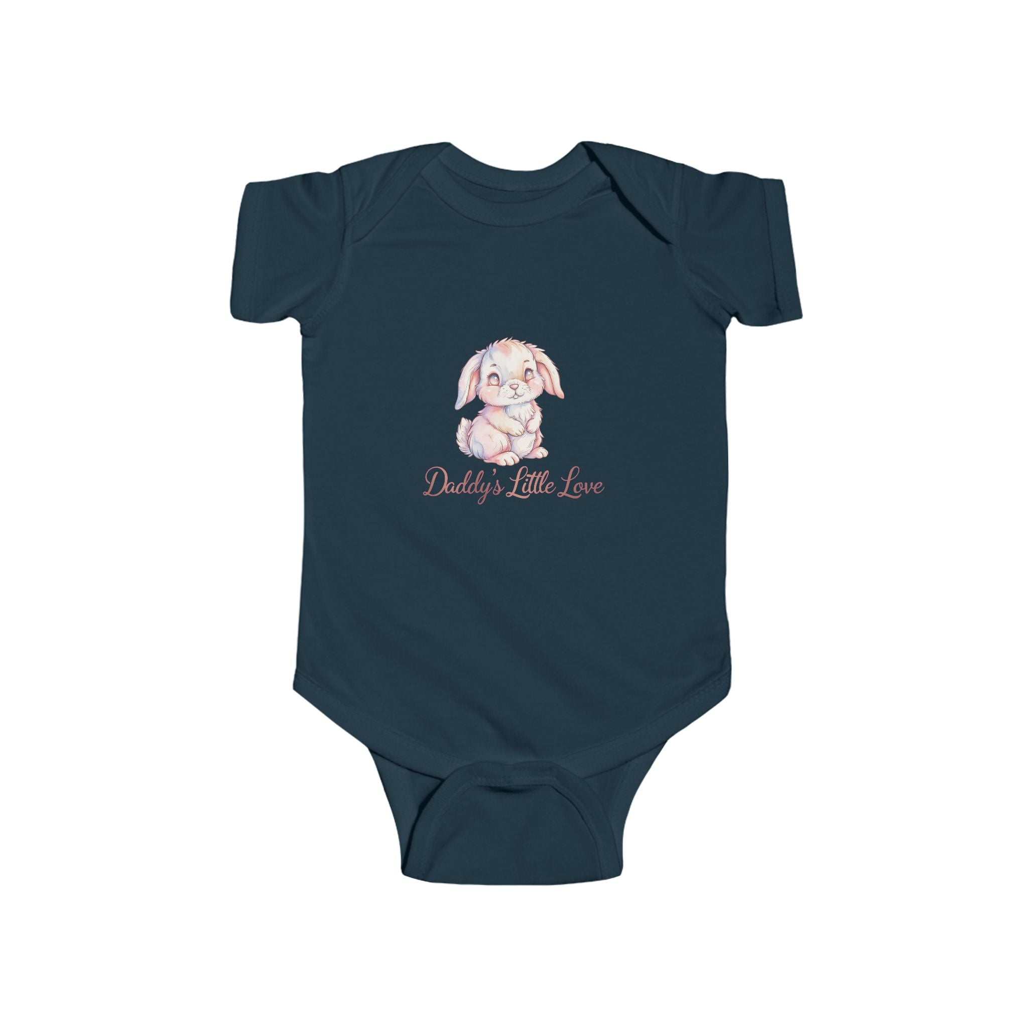 Baby Bodysuit — "Daddy's Little Love" Cute Pastel Bunny Newborn Onesie