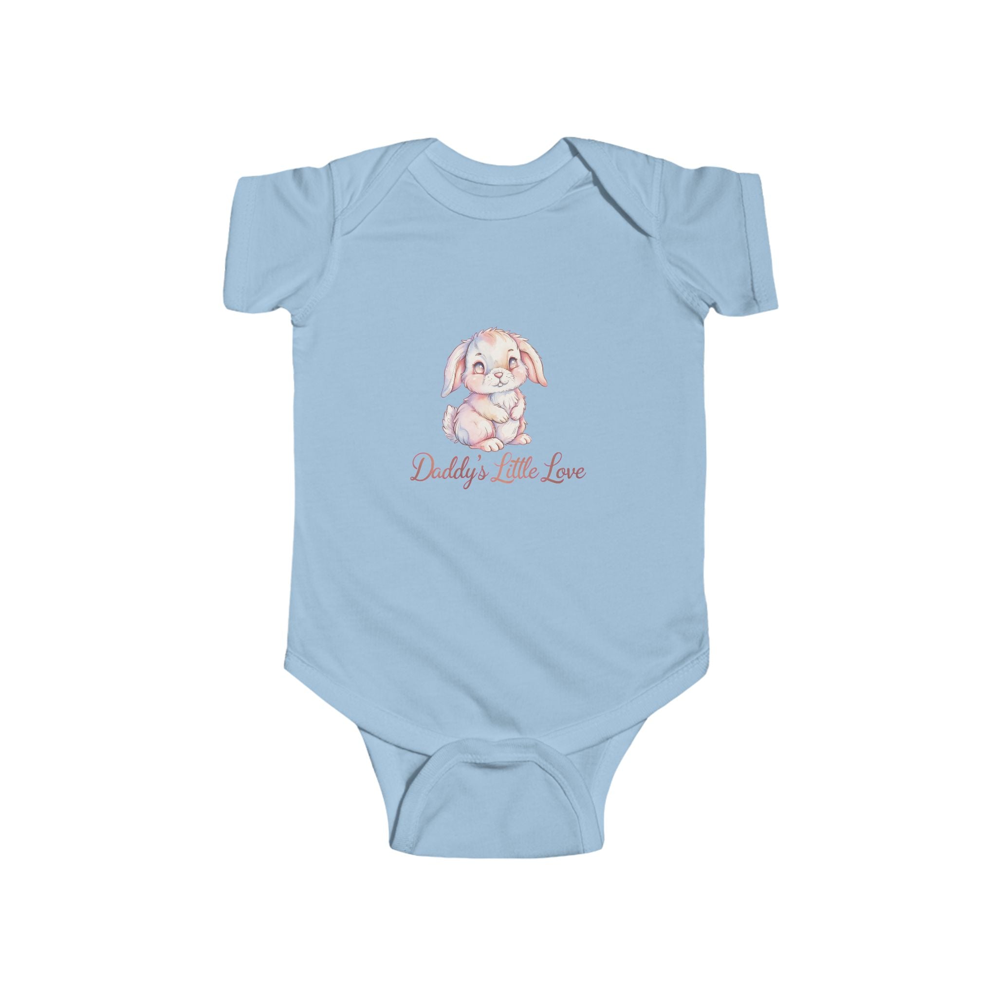 Baby Bodysuit — "Daddy's Little Love" Cute Pastel Bunny Newborn Onesie