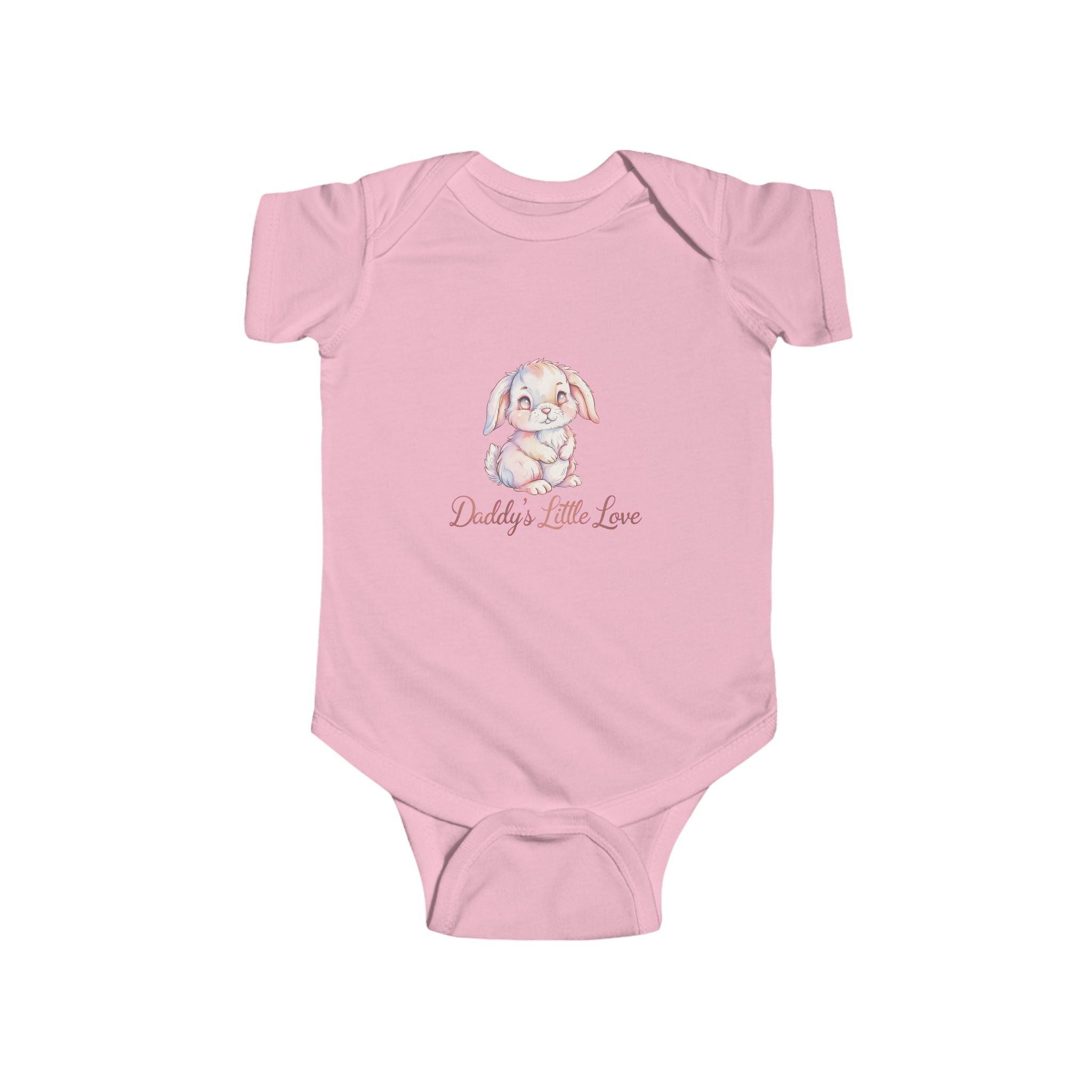 Baby Bodysuit — "Daddy's Little Love" Cute Pastel Bunny Newborn Onesie