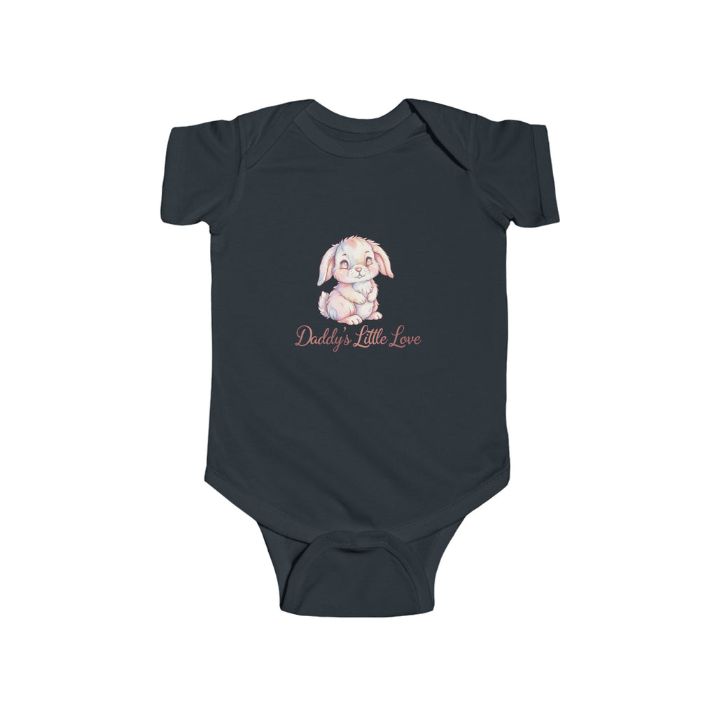 Baby Bodysuit — "Daddy's Little Love" Cute Pastel Bunny Newborn Onesie