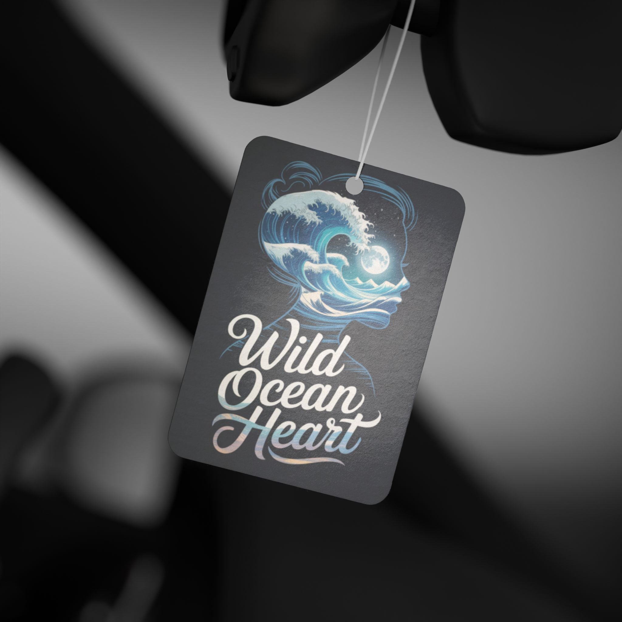 Wild Ocean Heart Car Air Freshener — Coastal Wave Scented Ornament
