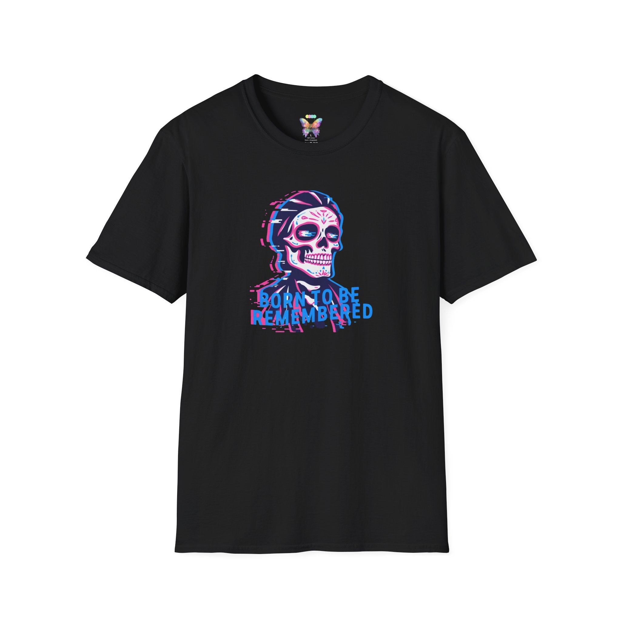Glitch Skull Tee - "Born to be Remembered"