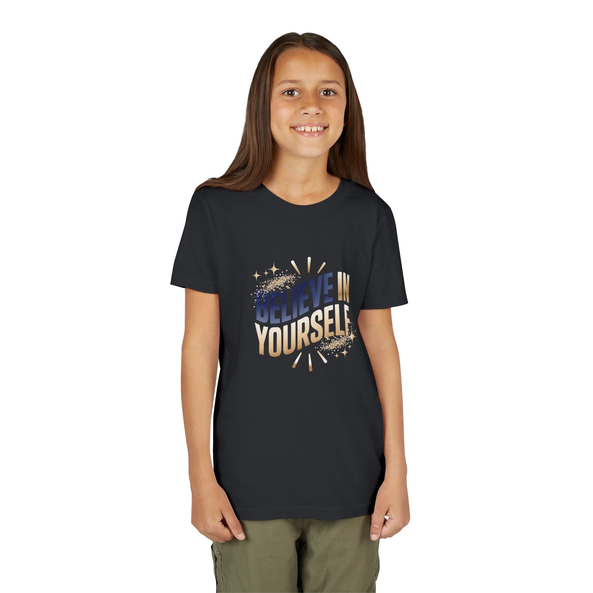 Youth Tee — "Believe in Yourself" Inspirational Motivational Kids Shirt