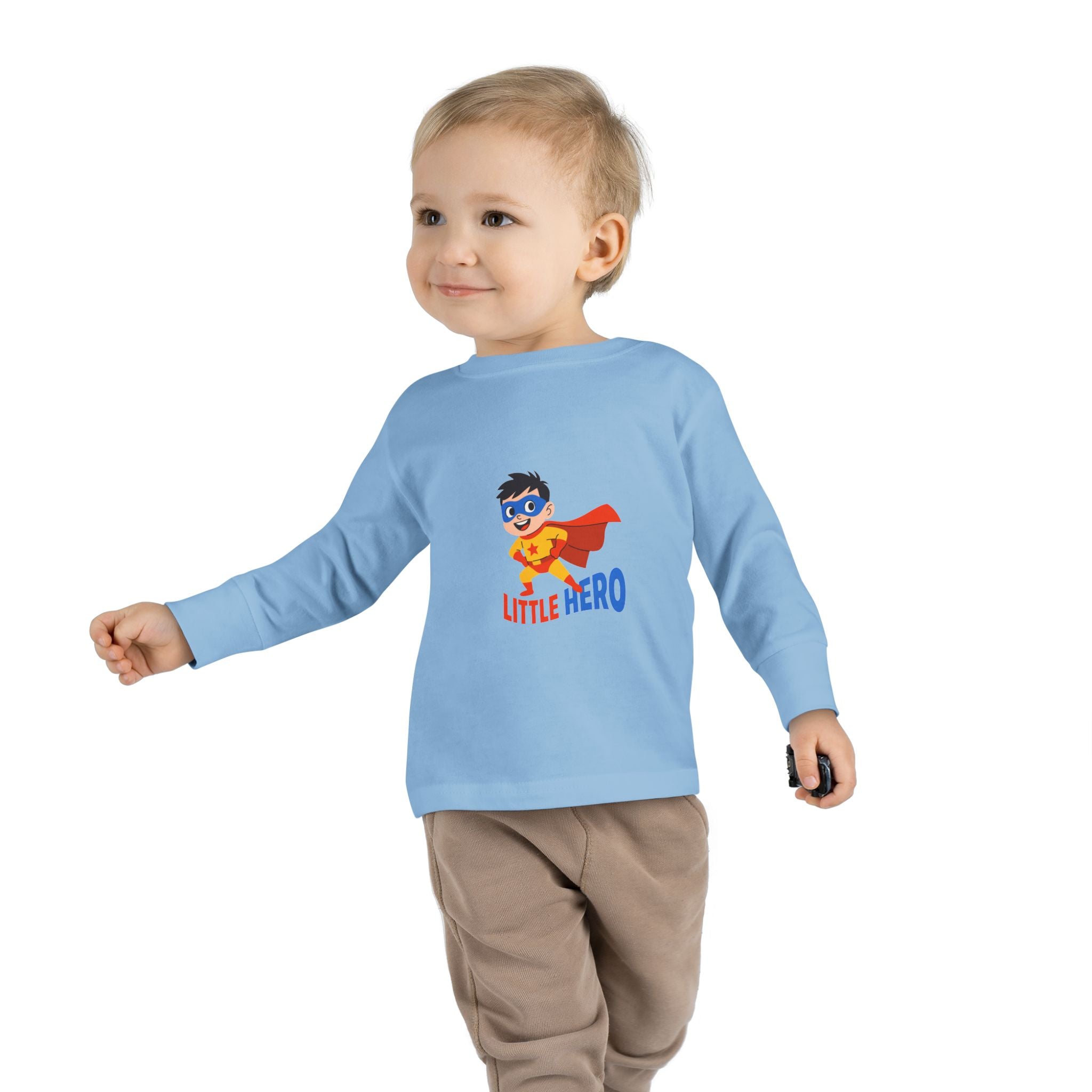 Toddler Long Sleeve  - Little Hero Superhero Shirt for Kids