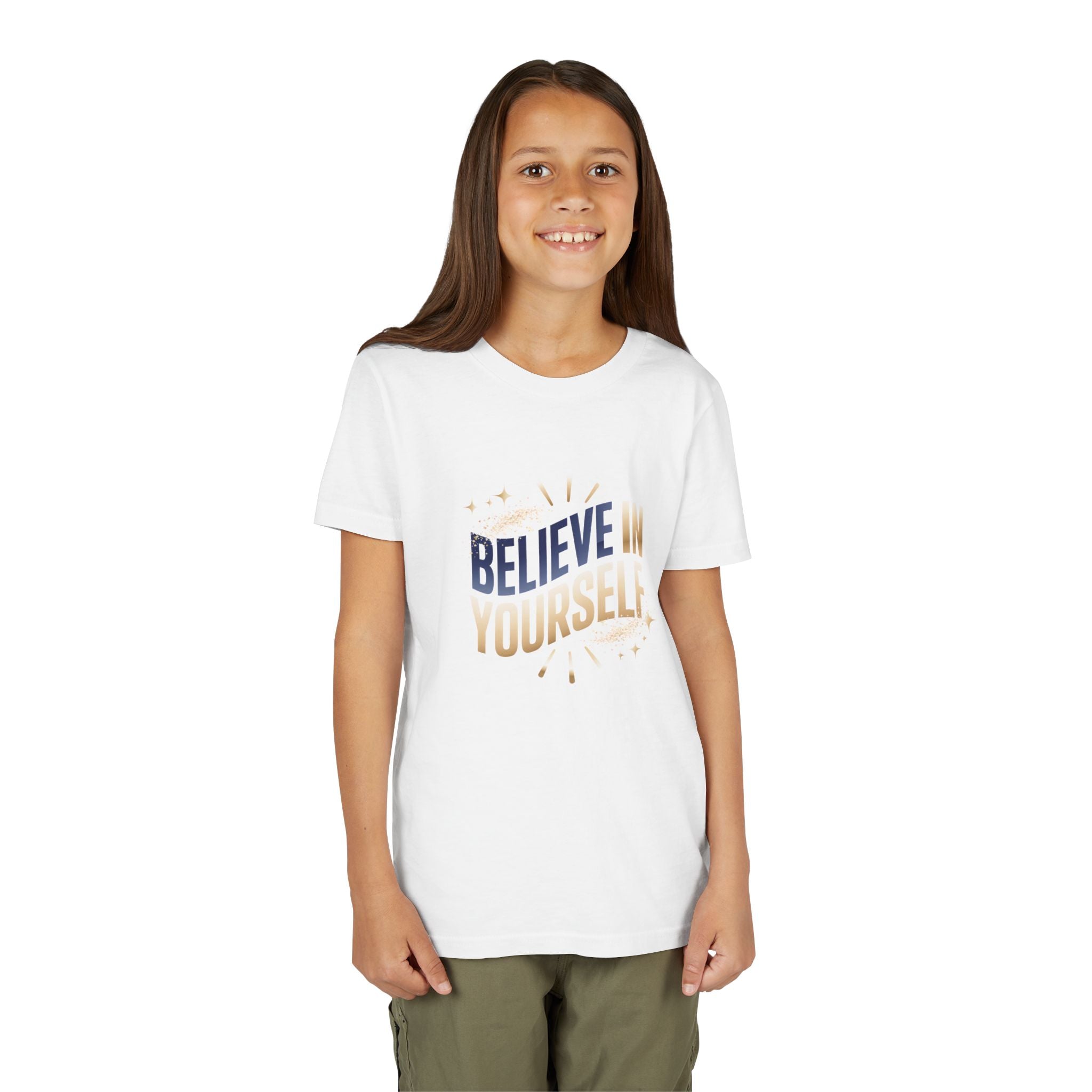 Youth Tee — "Believe in Yourself" Inspirational Motivational Kids Shirt