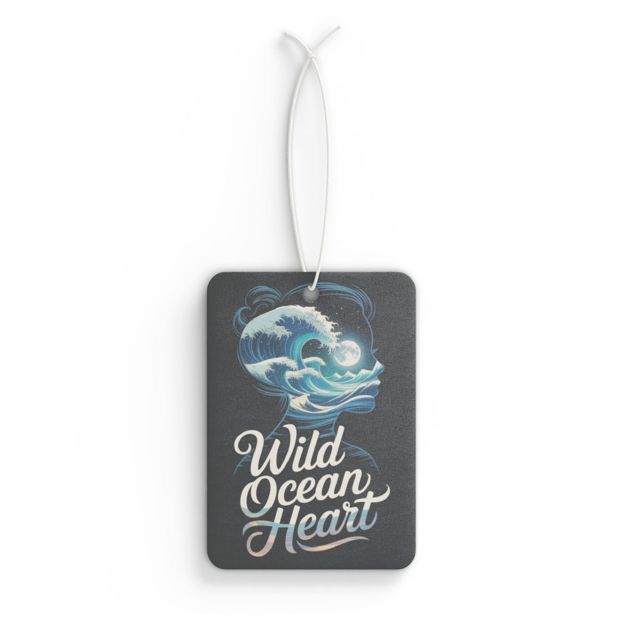 Wild Ocean Heart Car Air Freshener — Coastal Wave Scented Ornament