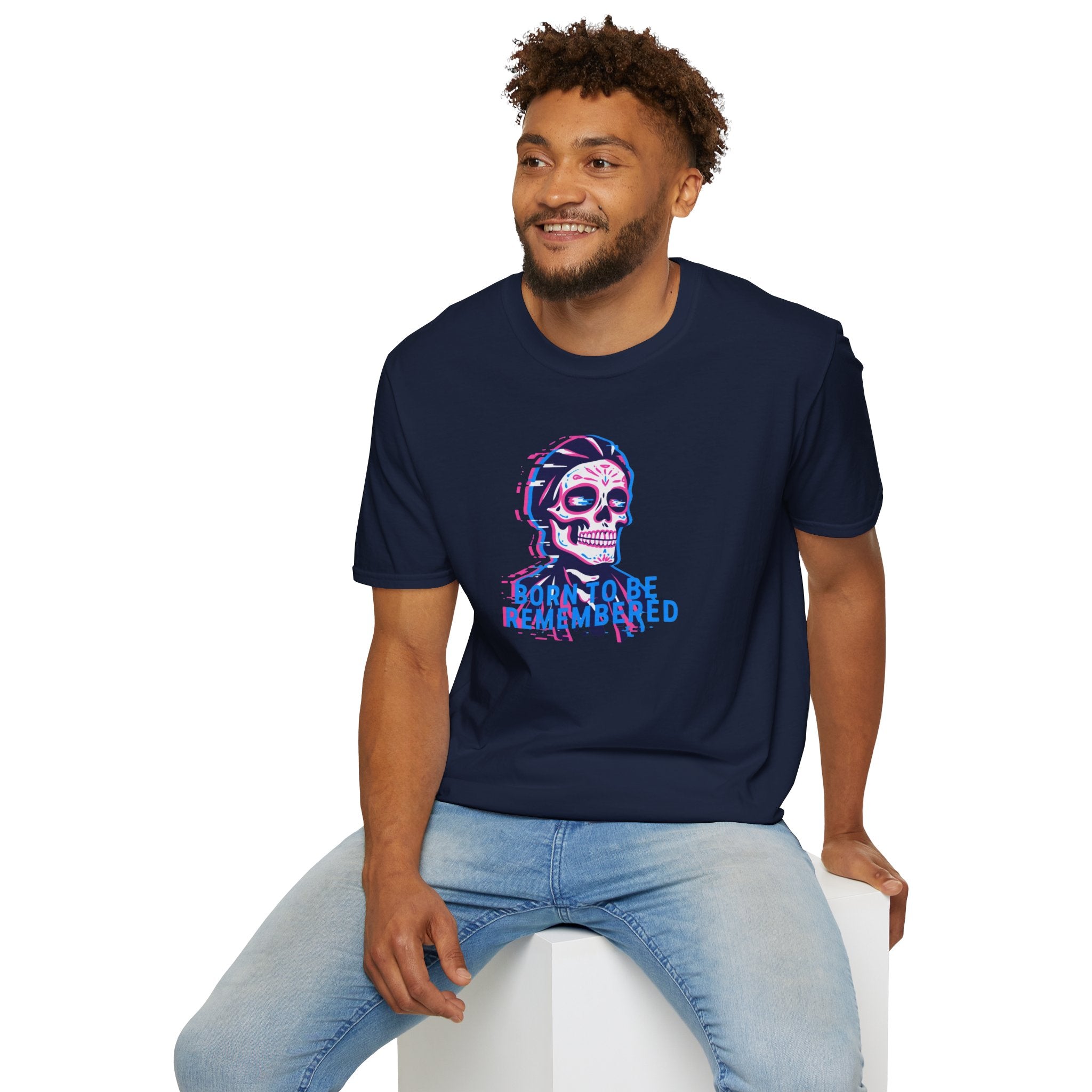 Glitch Skull Tee - "Born to be Remembered"