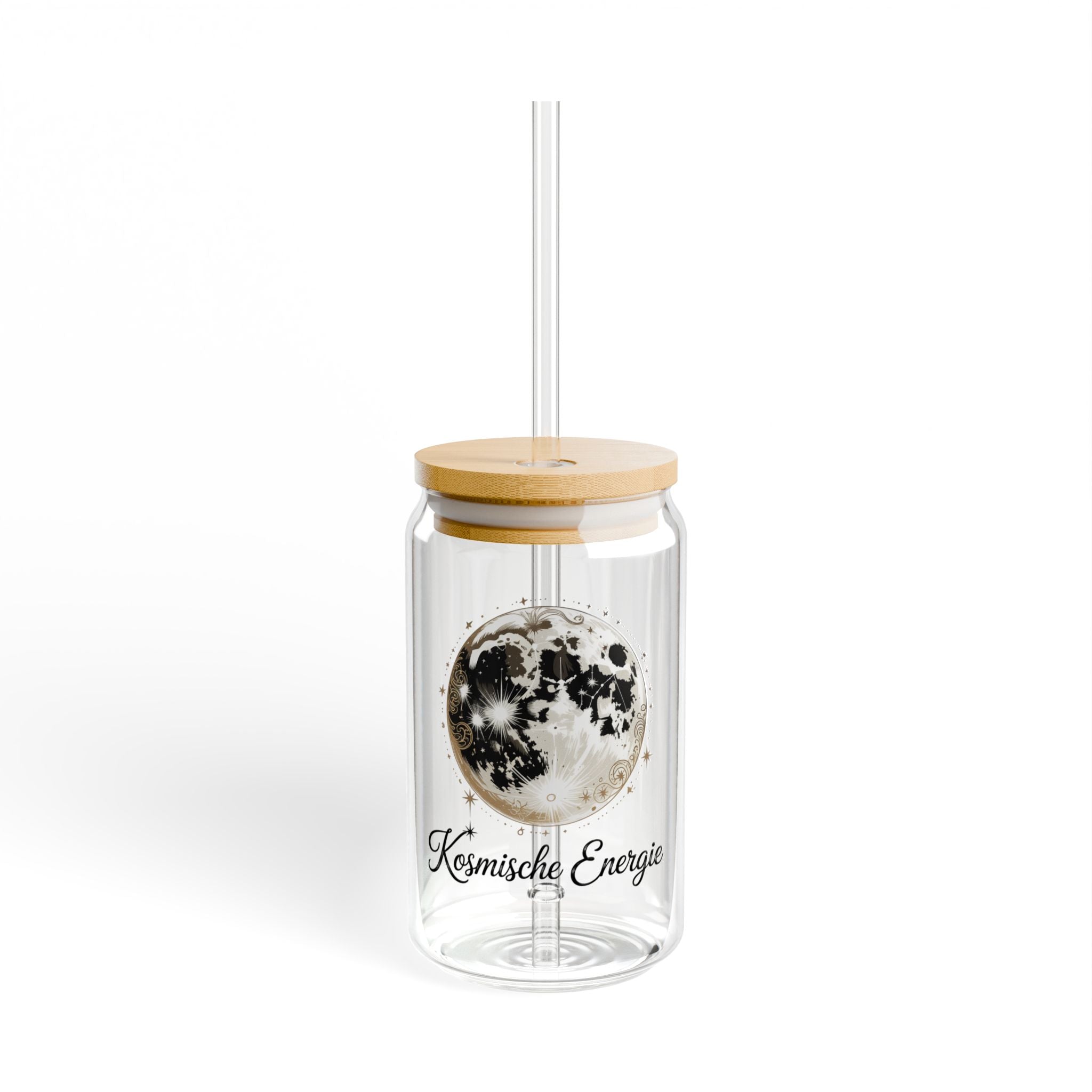 Moon Energy Sipper Glass, 455ml — Kosmische Energie Drinking Cup