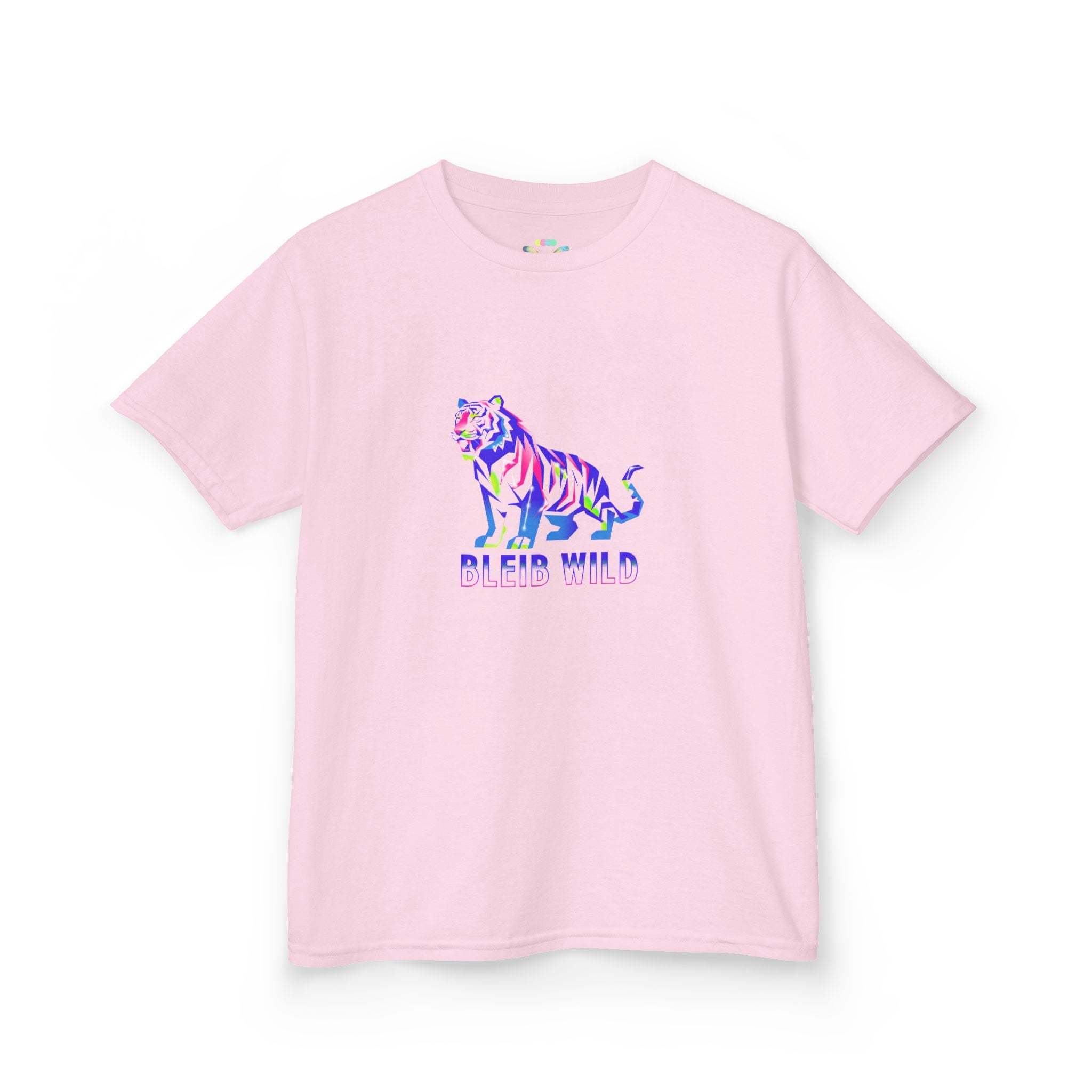 Ýouth Kids Tee — Colorful Tiger "Bleed Wild" Graphic