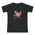 Love & Freedom Floral T-Shirt — Butterfly Rose Women's Tee