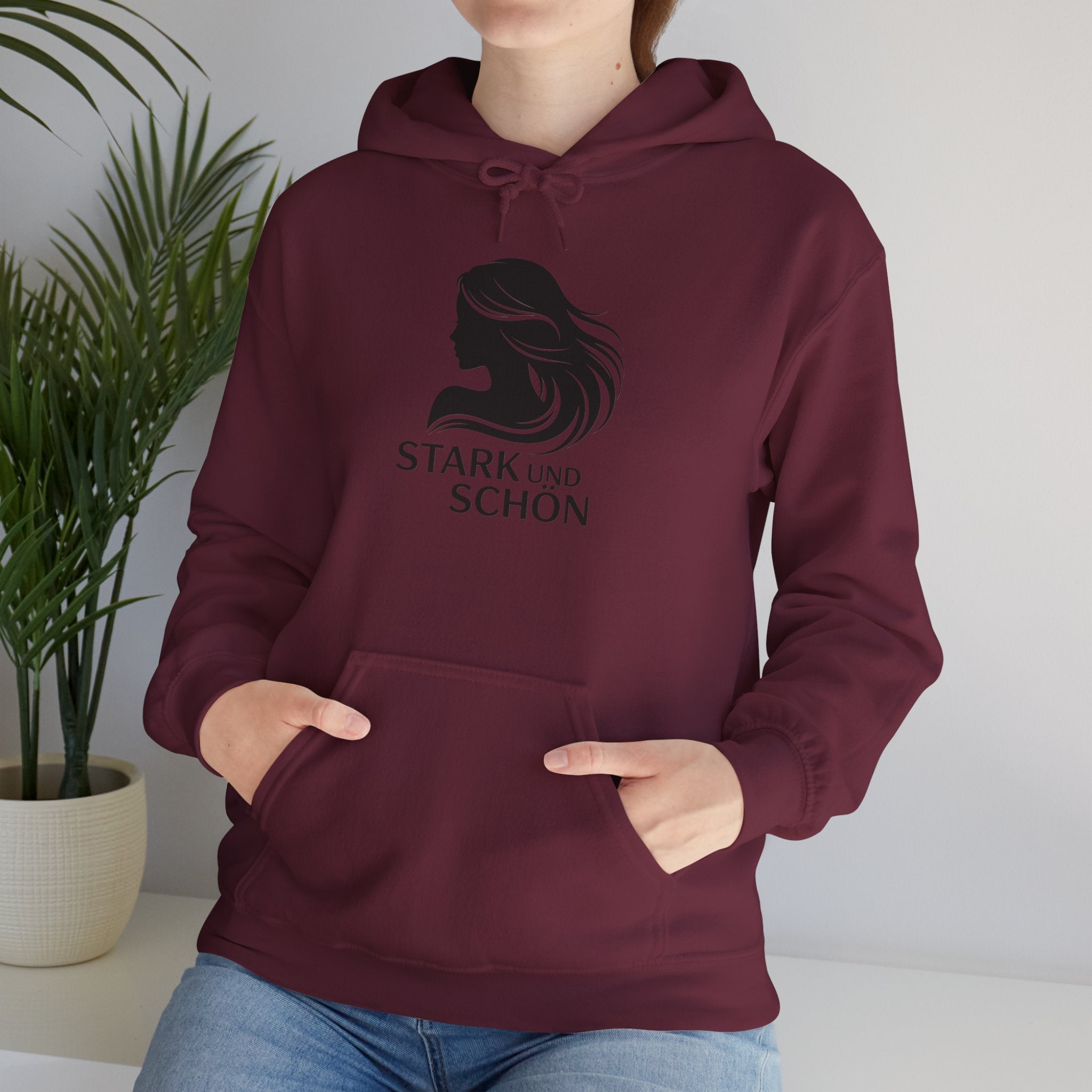 Stark und Schön Hoodie — German 'Strong and Beautiful' Graphic Hooded Sweatshirt