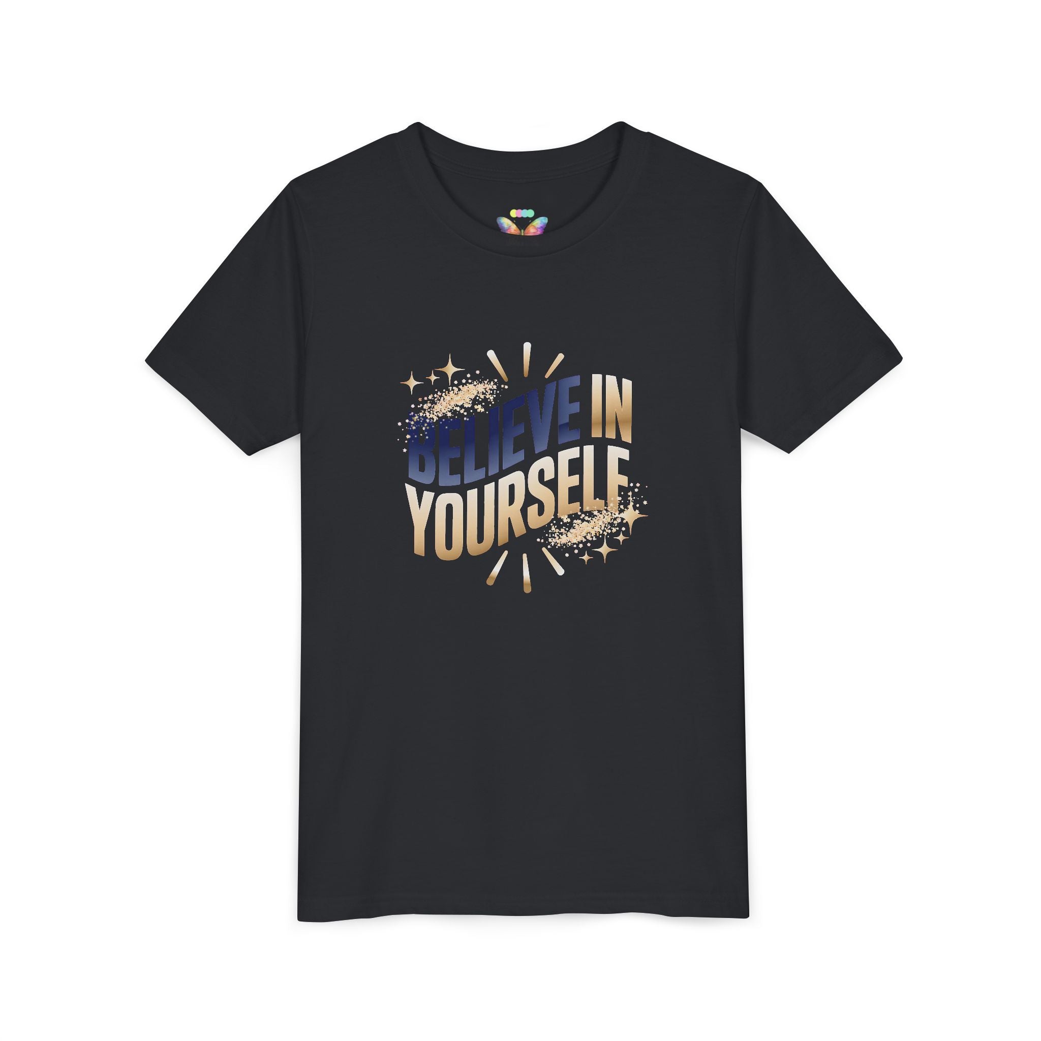 Youth Tee — "Believe in Yourself" Inspirational Motivational Kids Shirt