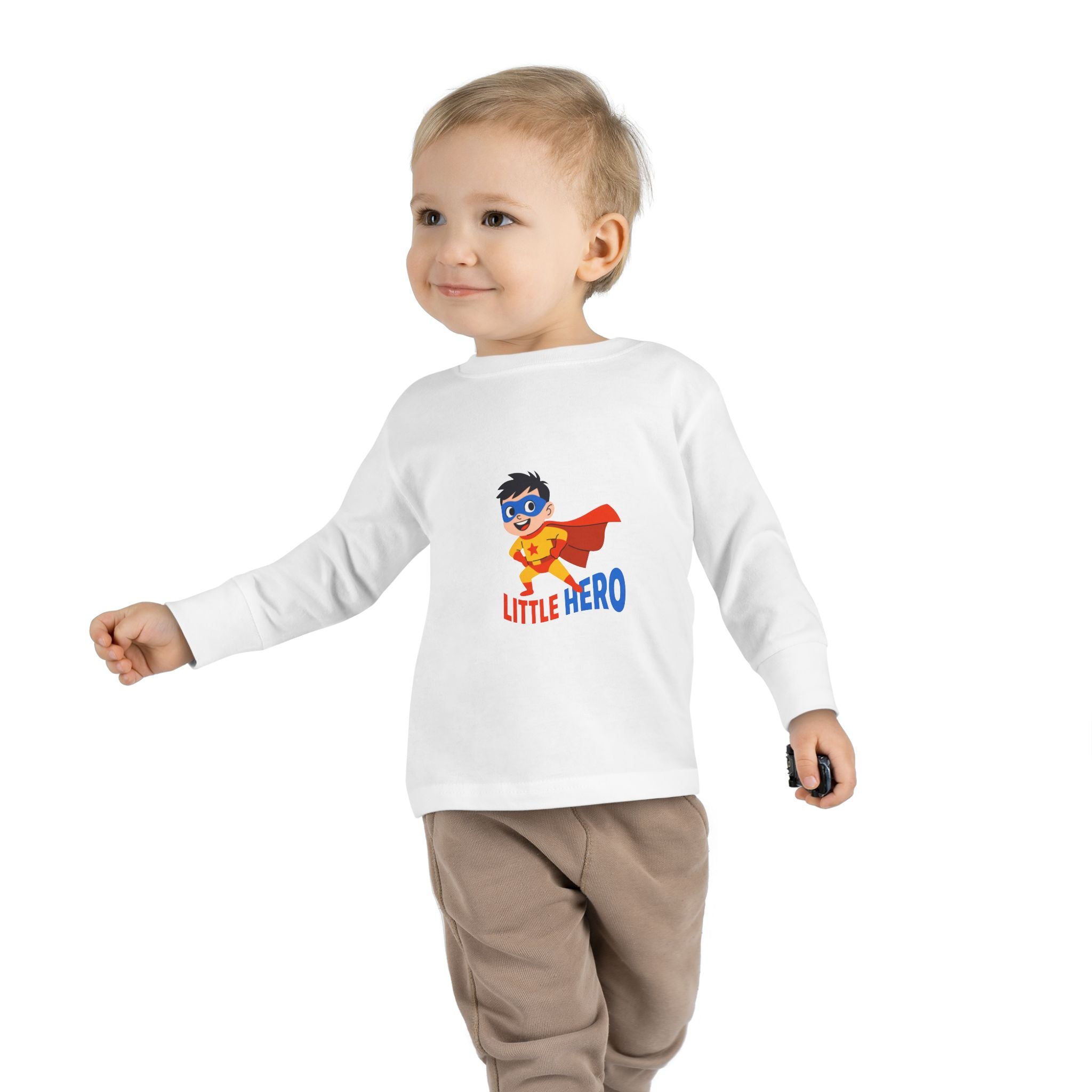 Toddler Long Sleeve  - Little Hero Superhero Shirt for Kids
