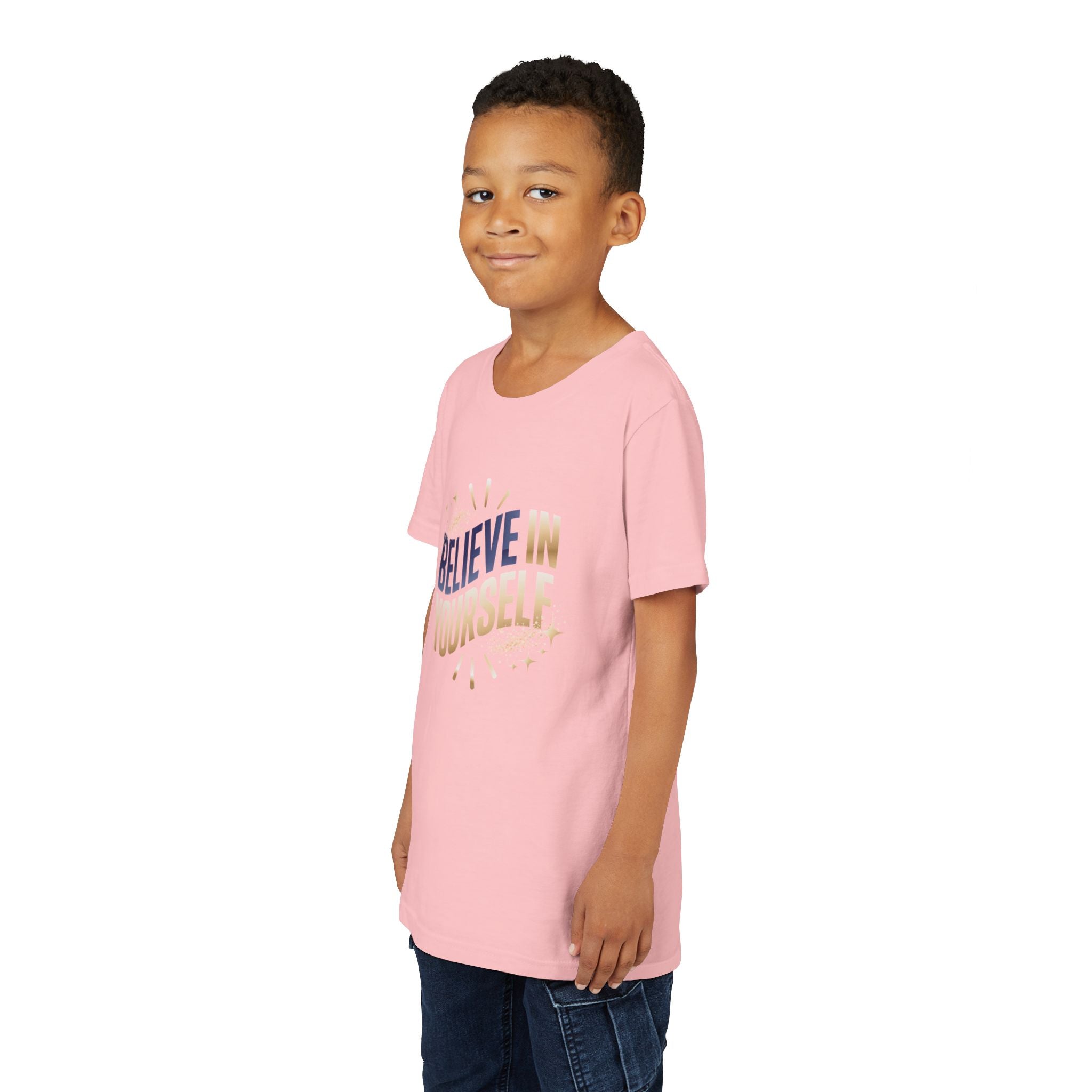 Youth Tee — "Believe in Yourself" Inspirational Motivational Kids Shirt