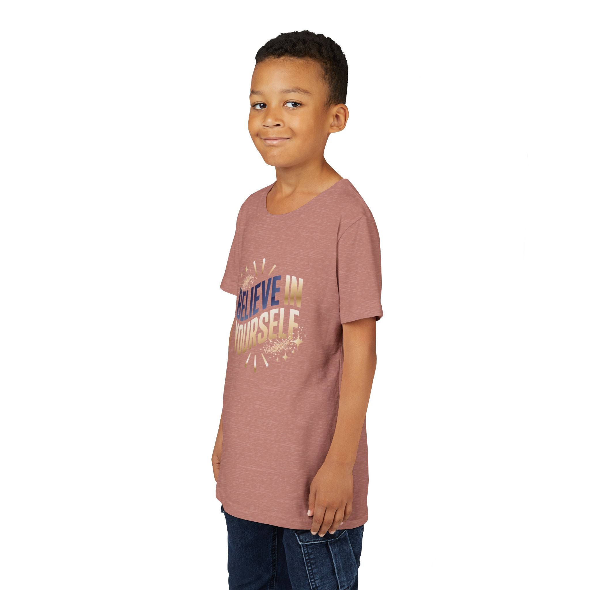 Youth Tee — "Believe in Yourself" Inspirational Motivational Kids Shirt
