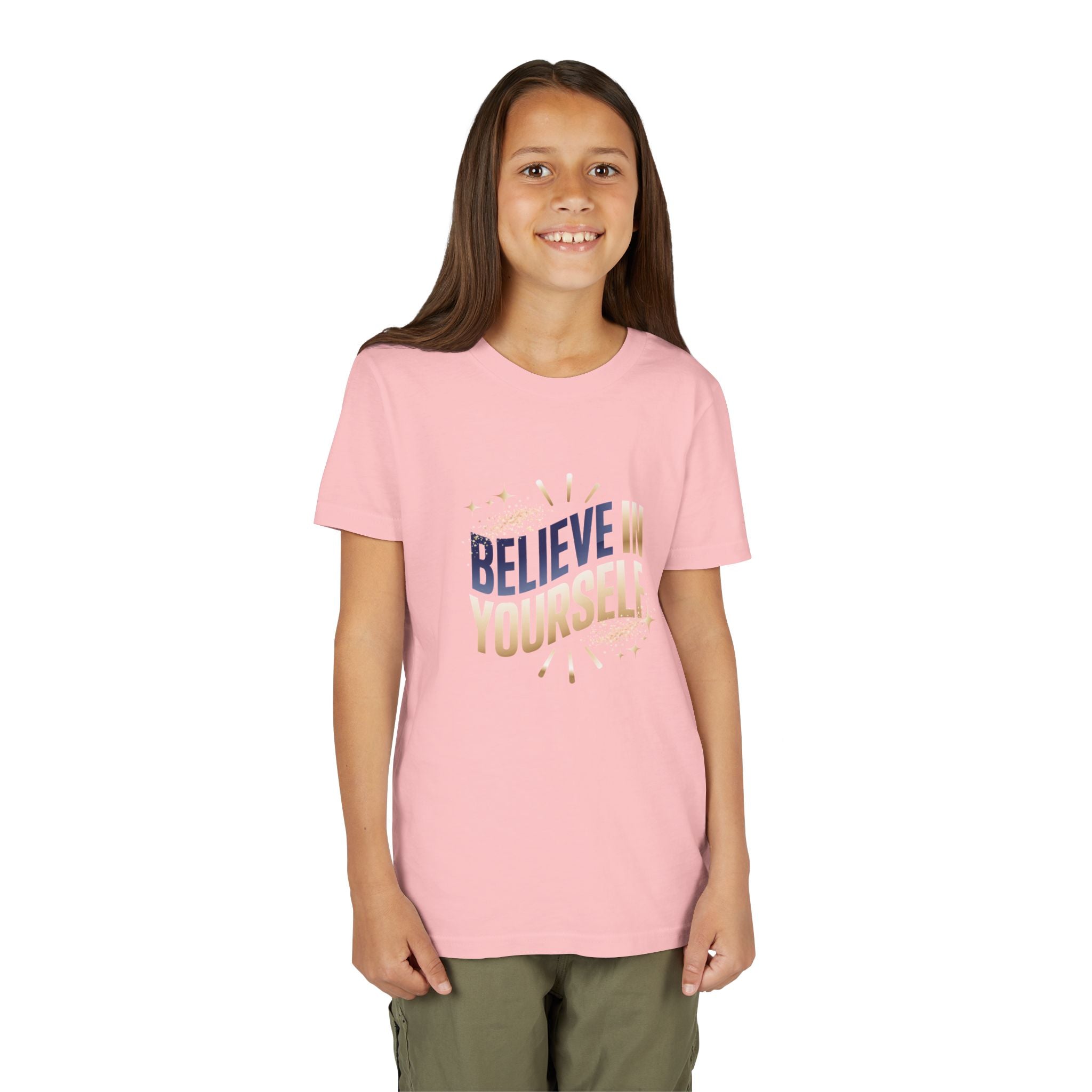 Youth Tee — "Believe in Yourself" Inspirational Motivational Kids Shirt